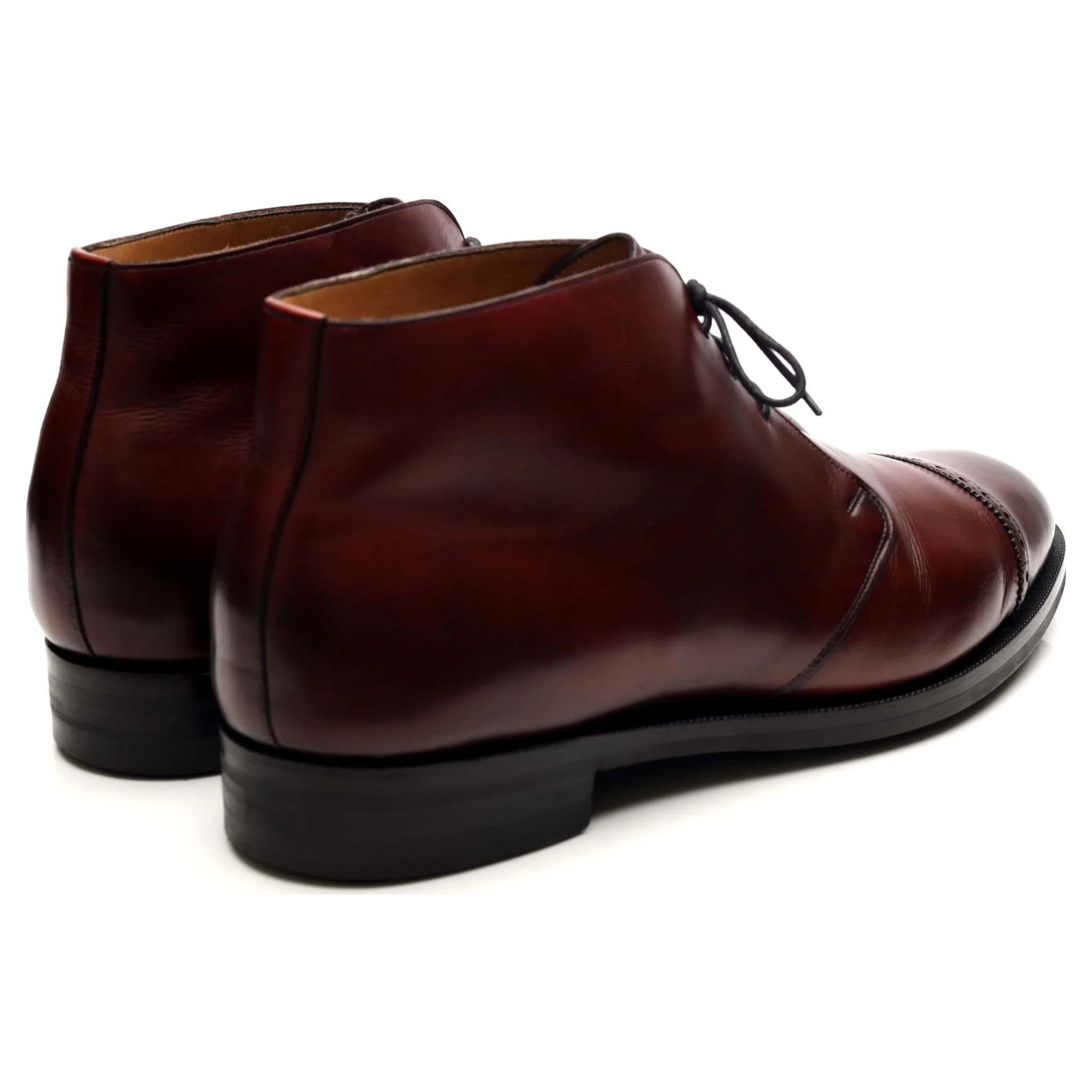 'Lomond' Burgundy Leather Chukka Boots UK 11 F - Image 5
