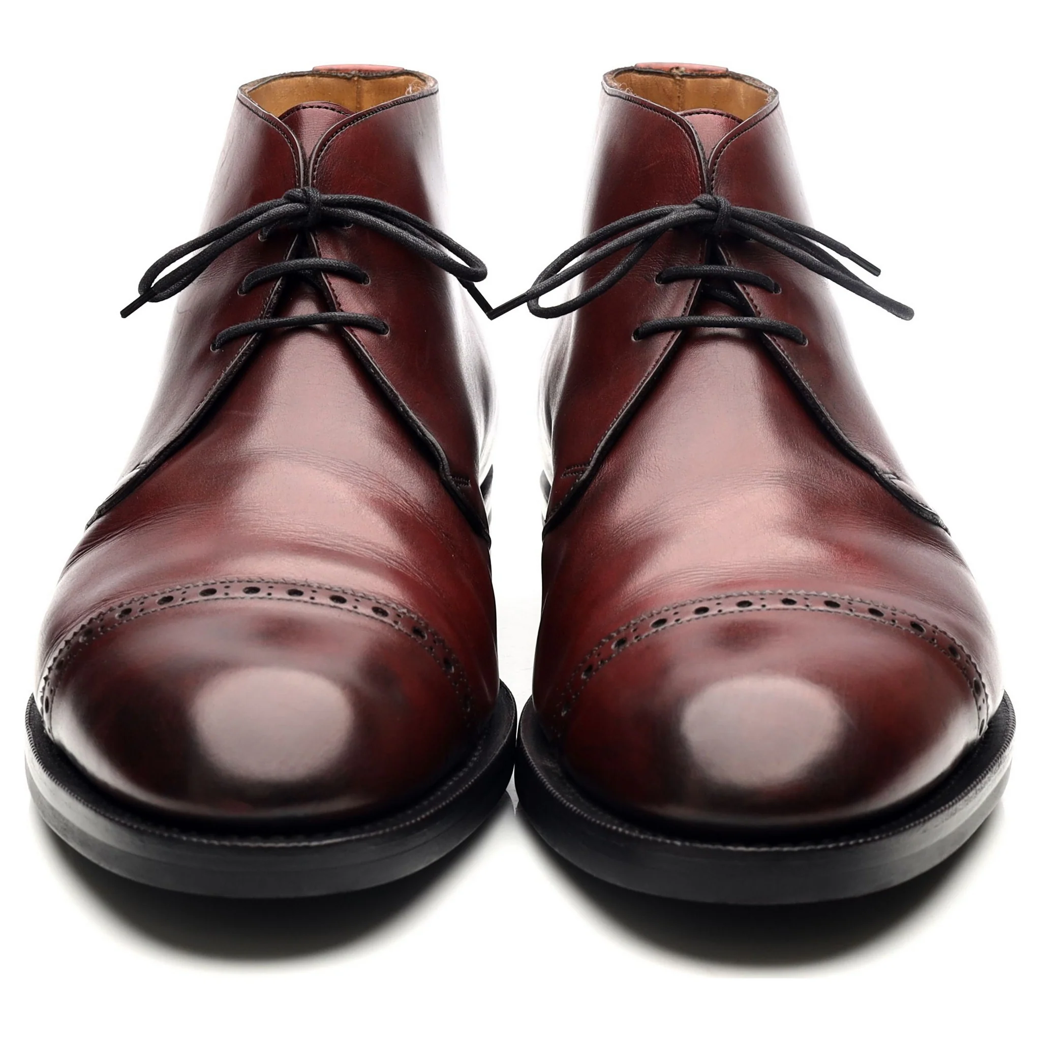 'Lomond' Burgundy Leather Chukka Boots UK 11 F - Image 8