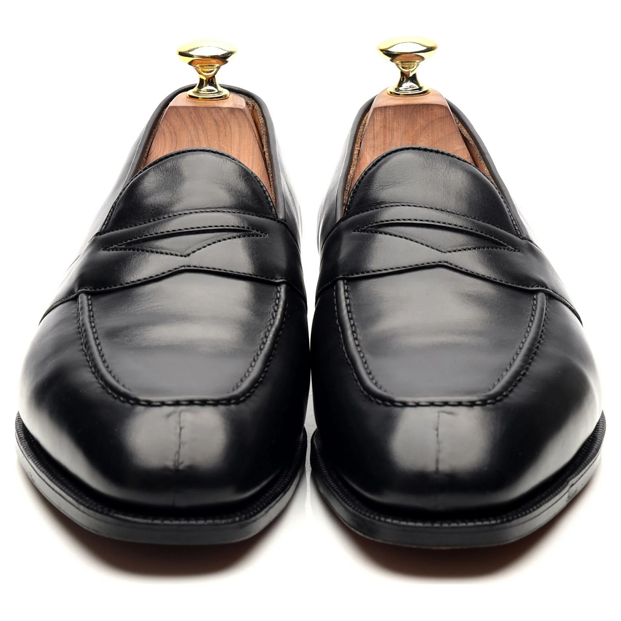 Ralph Lauren Black Leather Split Toe Loafers UK 7.5 - Image 8