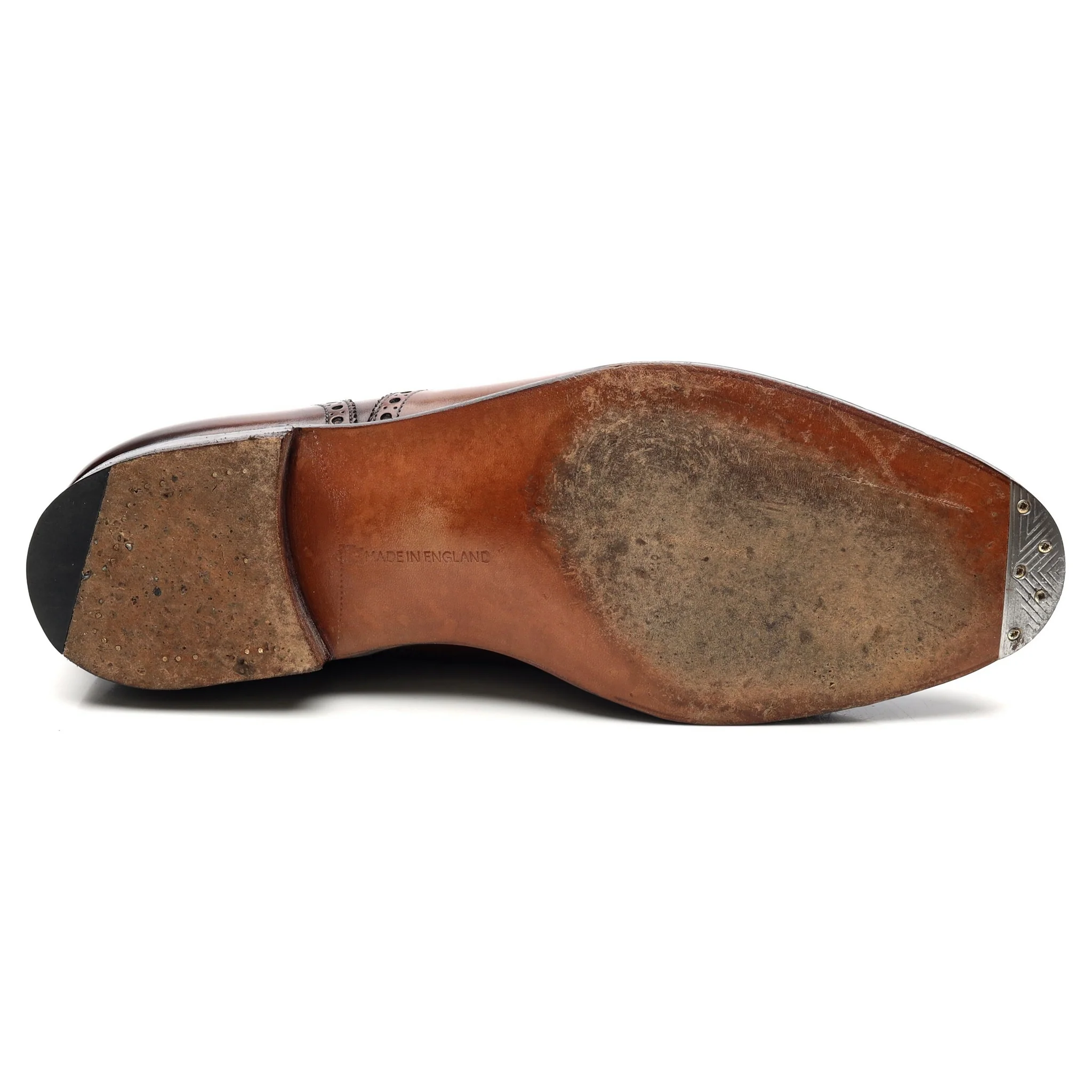 'Cadogan' Dark Brown Leather Oxford Semi Brogues UK 9 E - Image 11