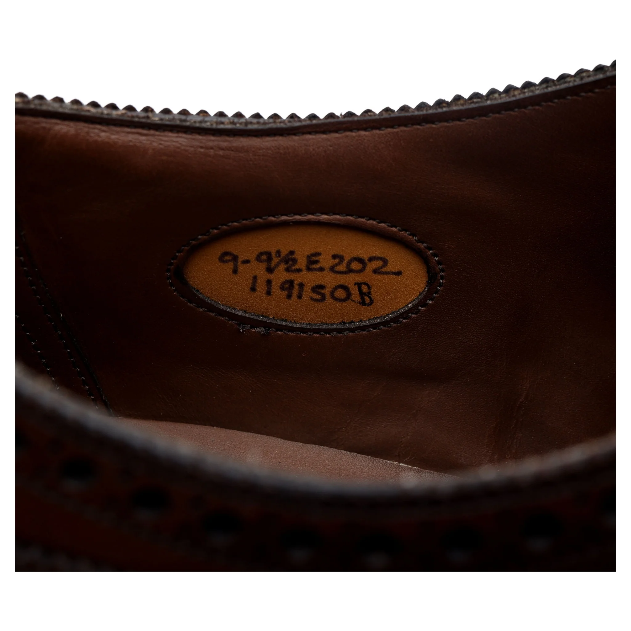 'Cadogan' Dark Brown Leather Oxford Semi Brogues UK 9 E - Image 13