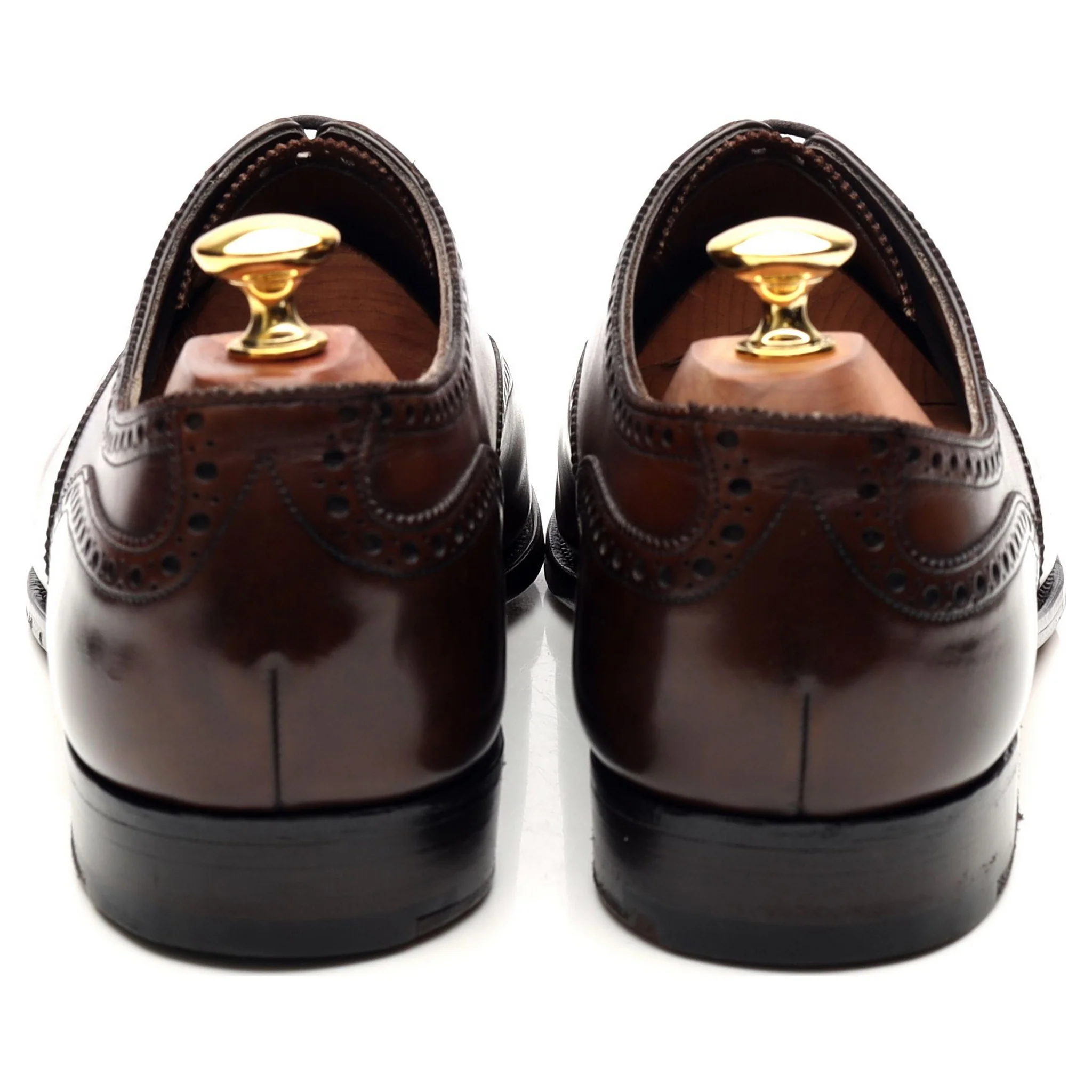 'Cadogan' Dark Brown Leather Oxford Semi Brogues UK 9 E - Image 4
