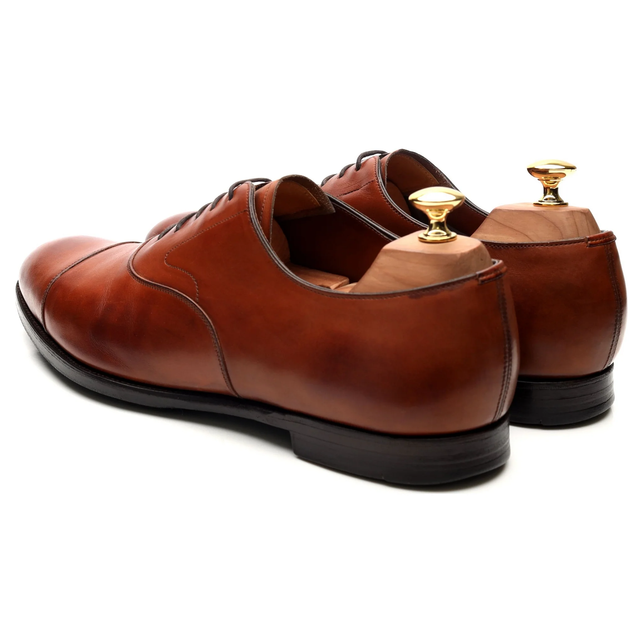 'Chelsea' Tan Brown Leather Oxford UK 10.5 D - Image 3