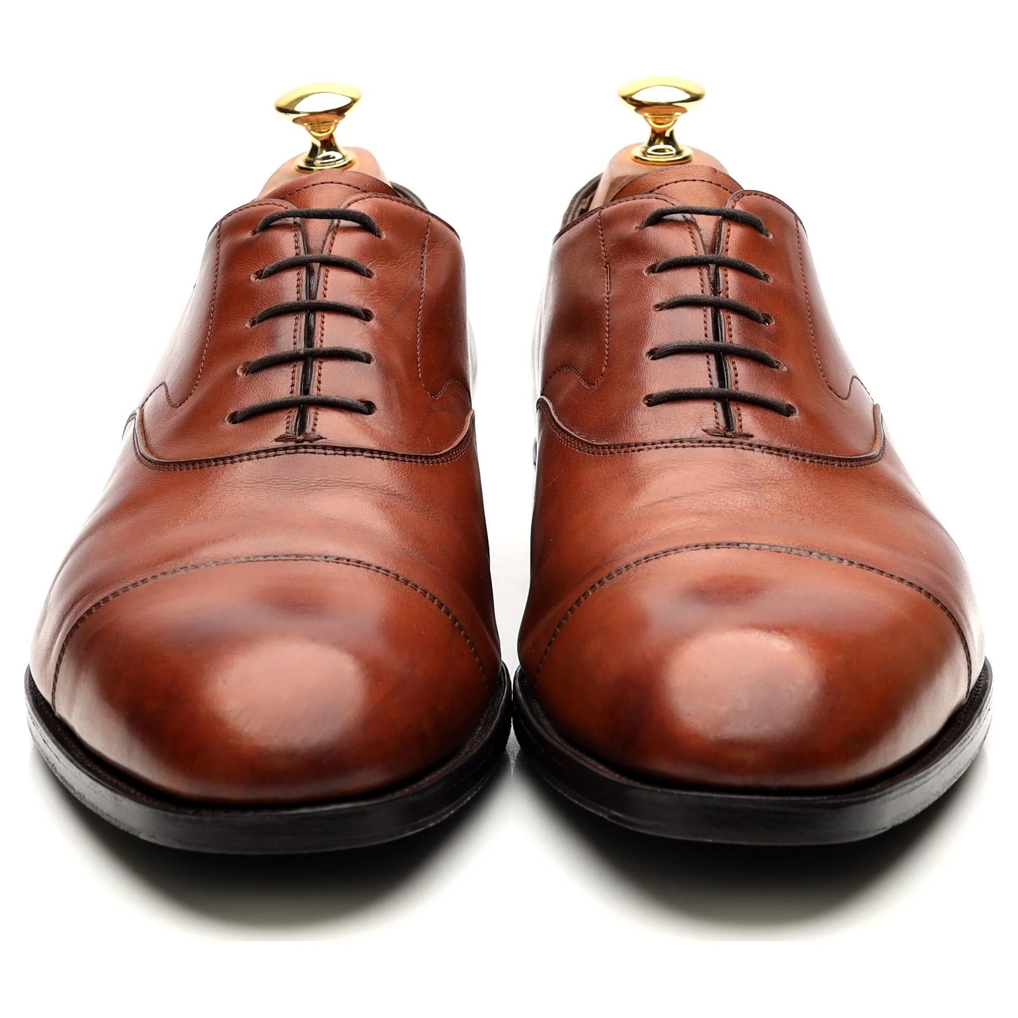 'Chelsea' Tan Brown Leather Oxford UK 10.5 D - Image 8