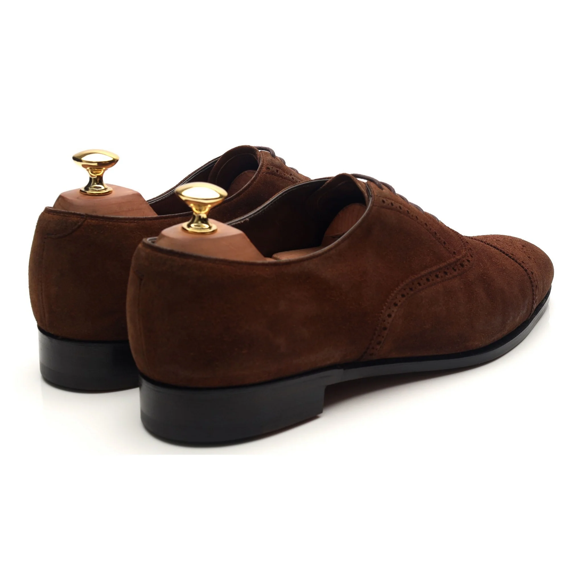 'Asquith' Brown Suede Oxford Semi Brogues UK 9.5 D - Image 5