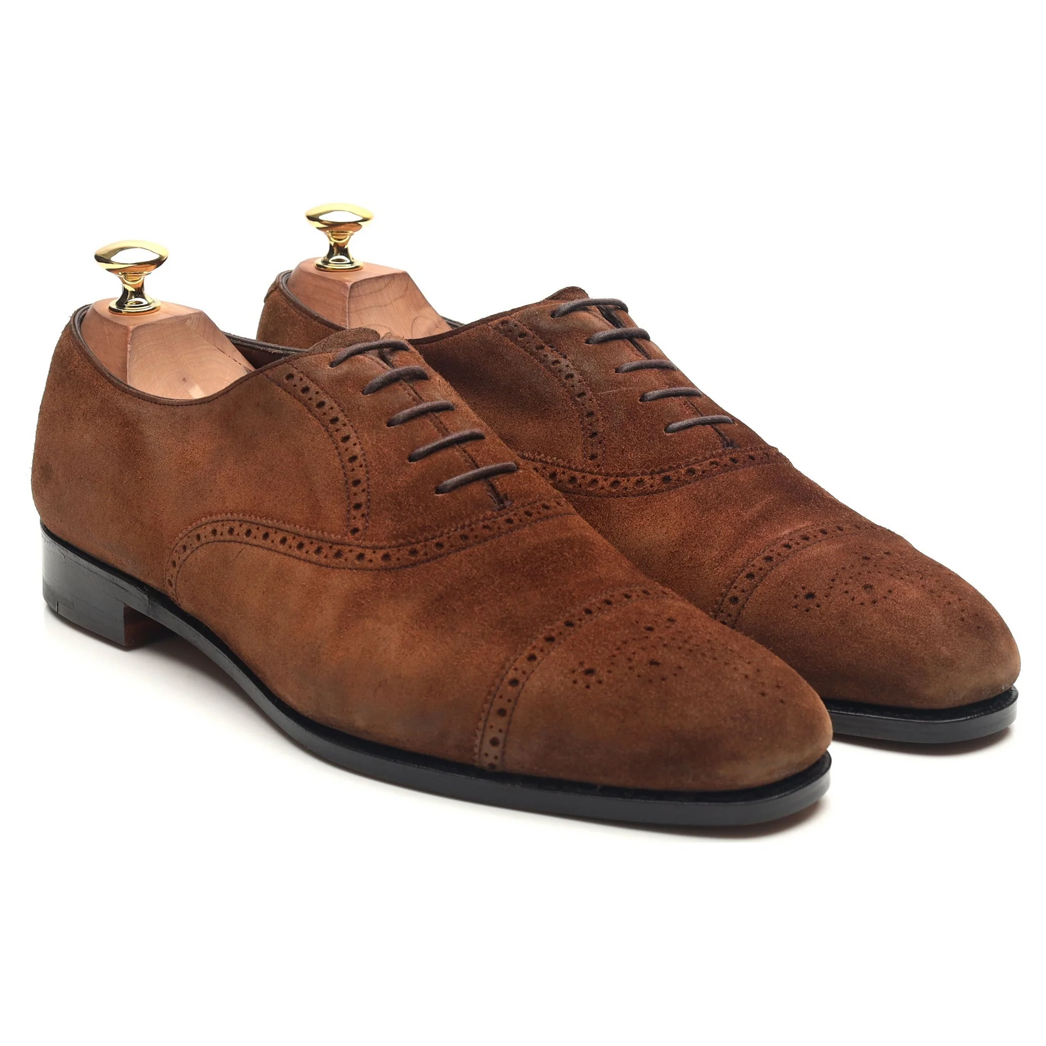 'Asquith' Brown Suede Oxford Semi Brogues UK 9.5 D - Image 7
