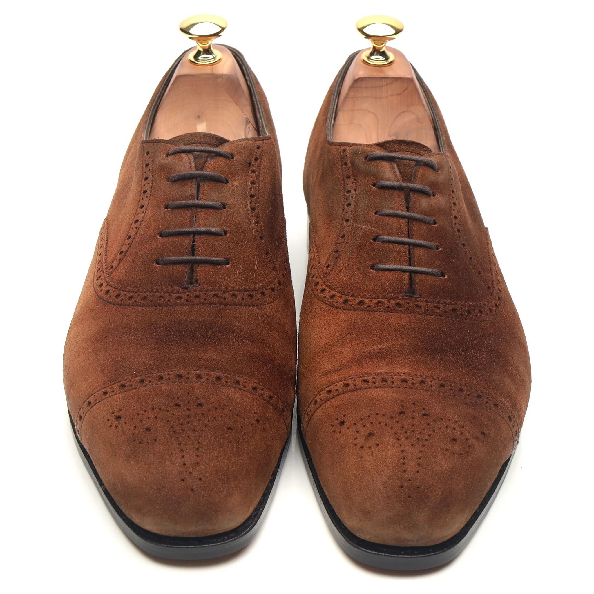 'Asquith' Brown Suede Oxford Semi Brogues UK 9.5 D - Image 9