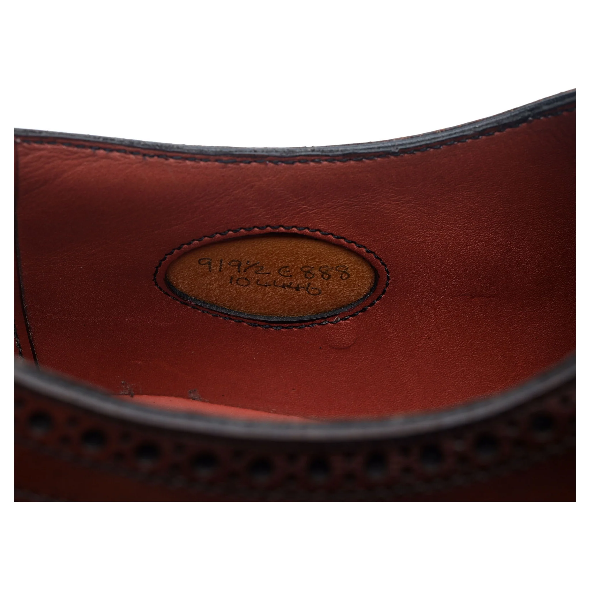 'Inverness' Burgundy Leather Oxford Brogues UK 9 E - Image 13