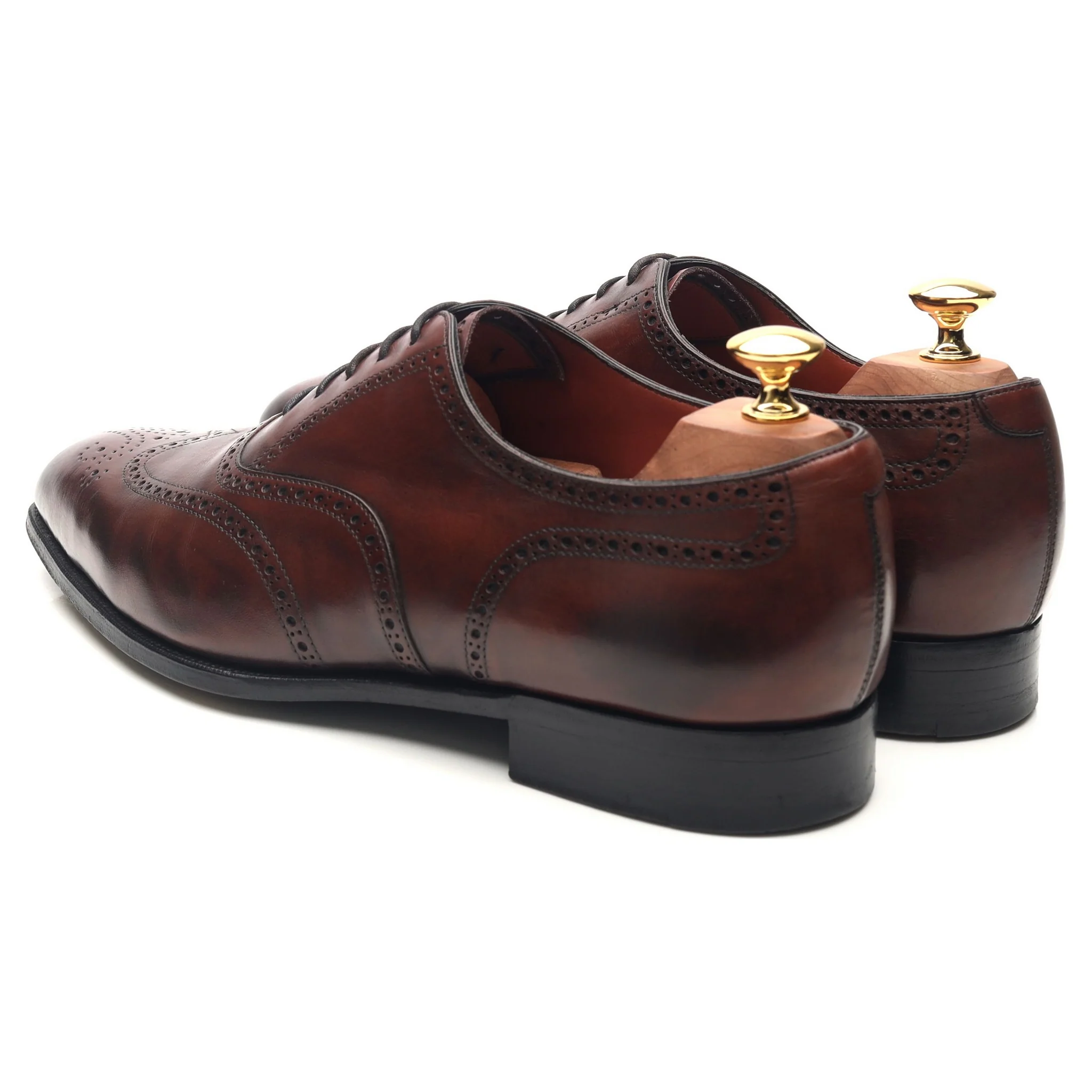 'Inverness' Burgundy Leather Oxford Brogues UK 9 E - Image 3