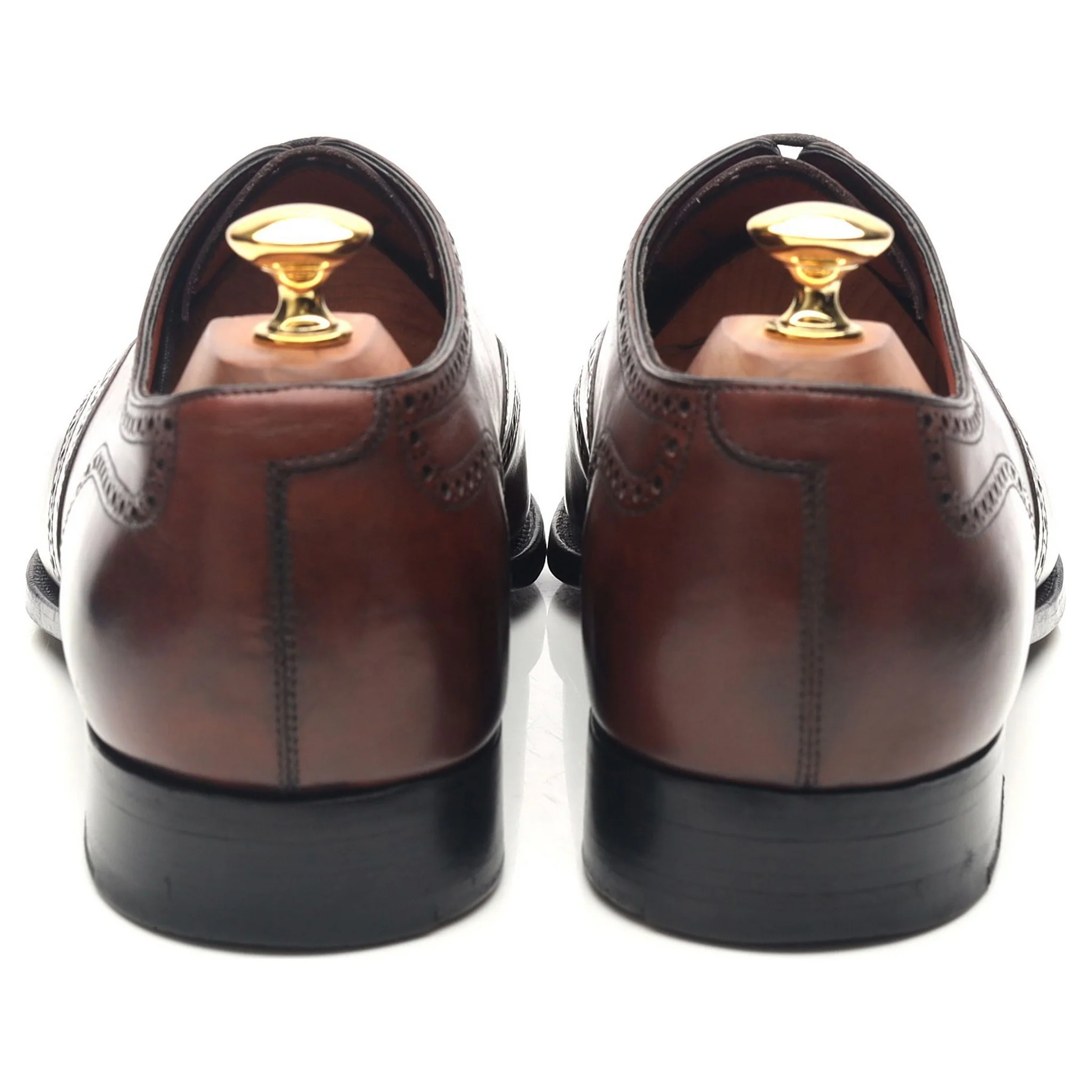'Inverness' Burgundy Leather Oxford Brogues UK 9 E - Image 4