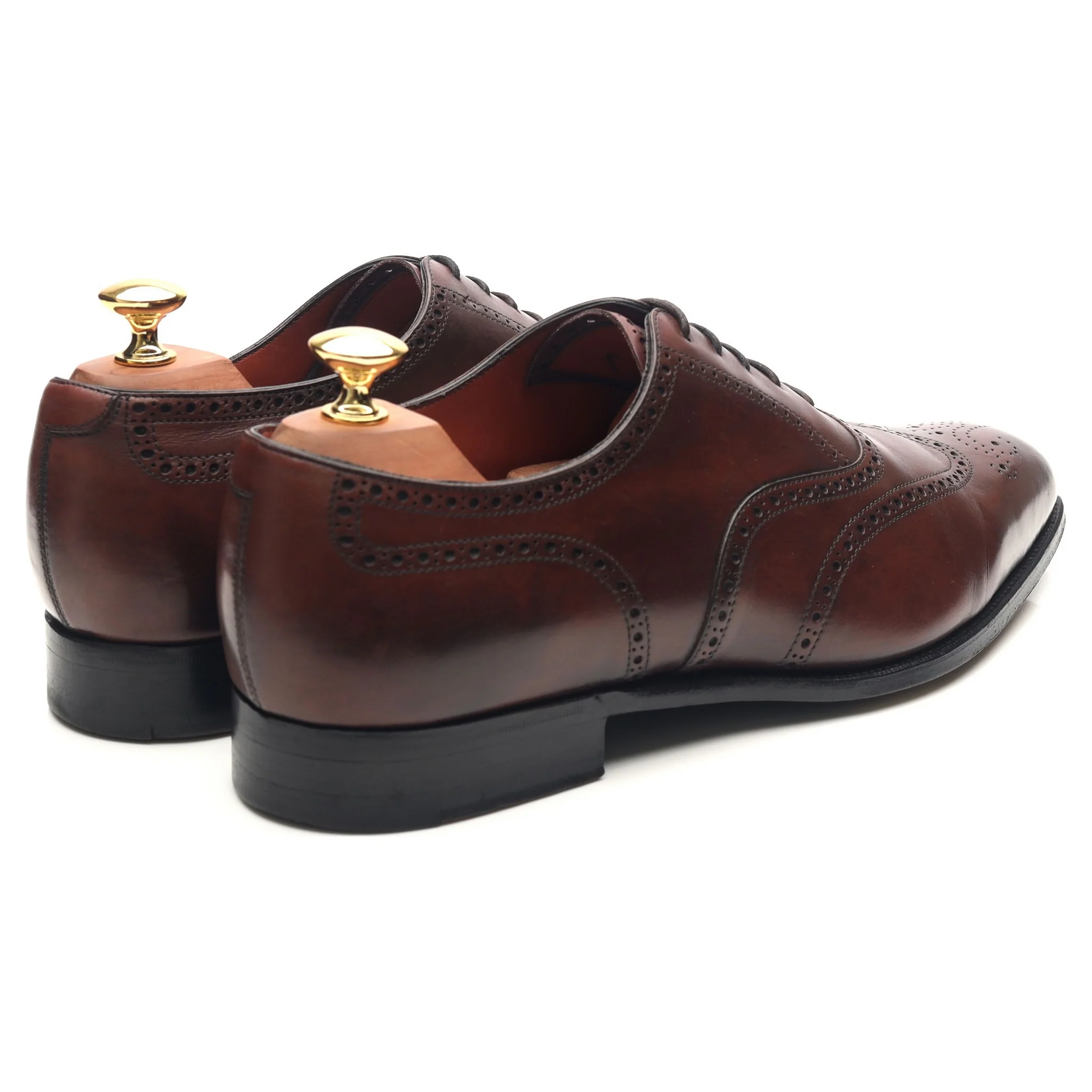'Inverness' Burgundy Leather Oxford Brogues UK 9 E - Image 5