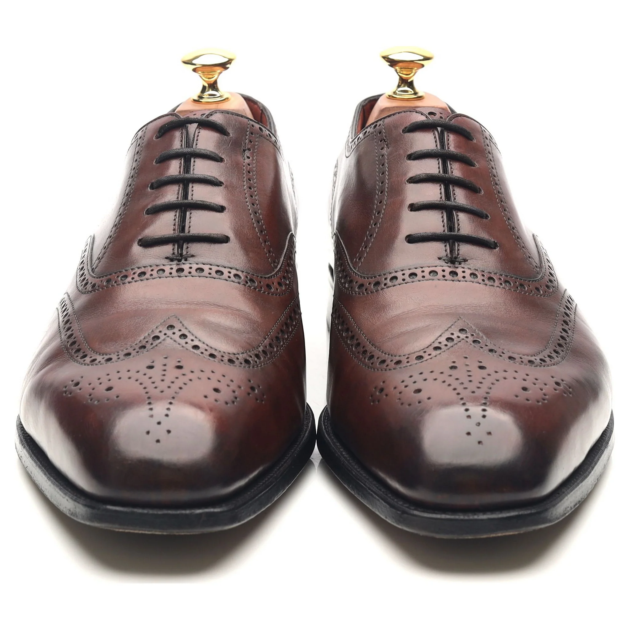 'Inverness' Burgundy Leather Oxford Brogues UK 9 E - Image 8