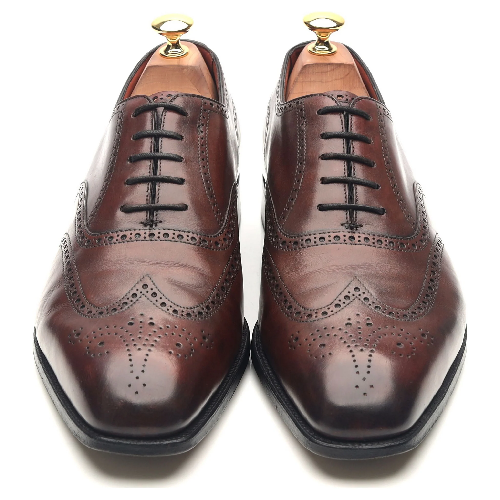 'Inverness' Burgundy Leather Oxford Brogues UK 9 E - Image 9