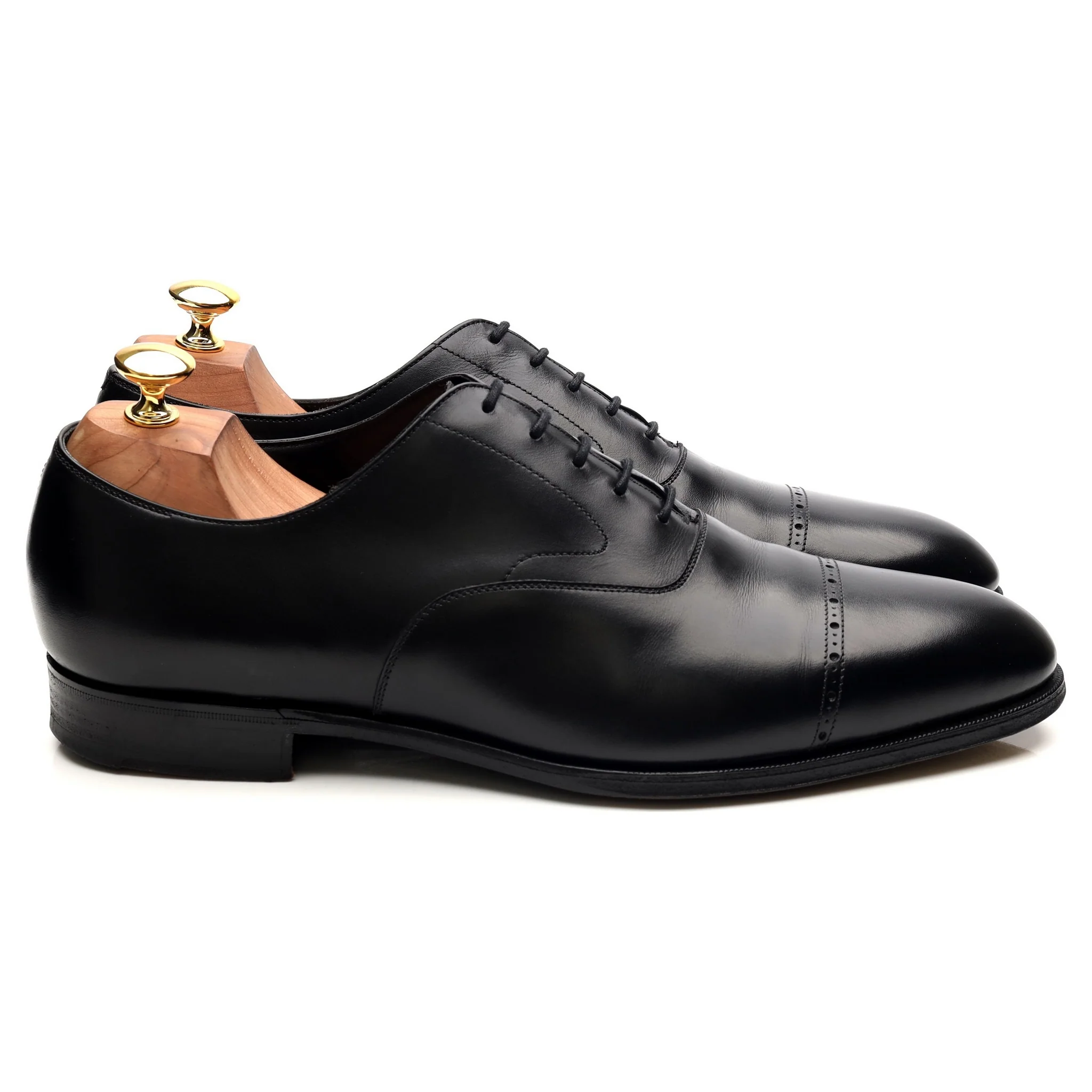 'Midford' Black Leather Oxford UK 10 D - Image 6