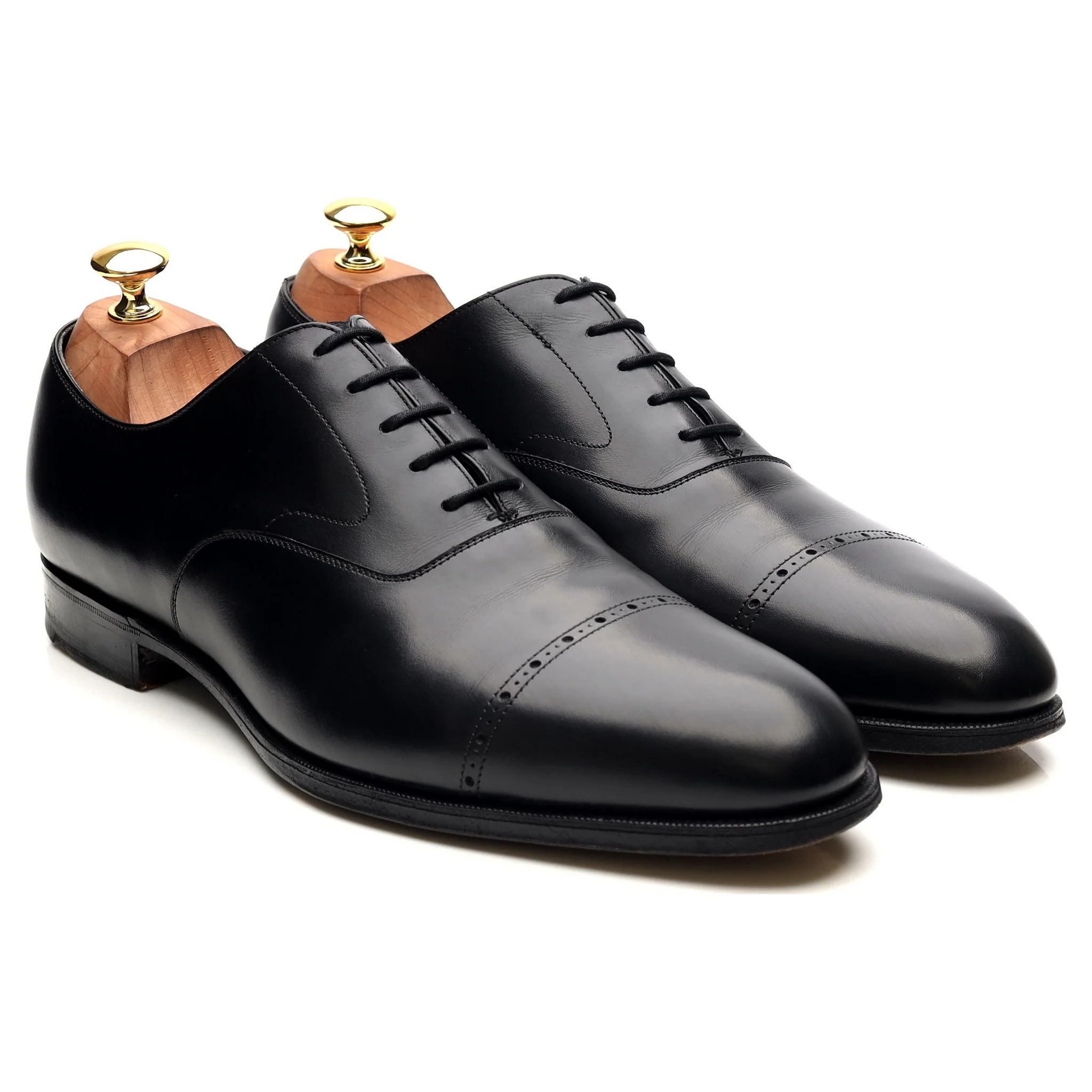 'Midford' Black Leather Oxford UK 10 D - Image 7