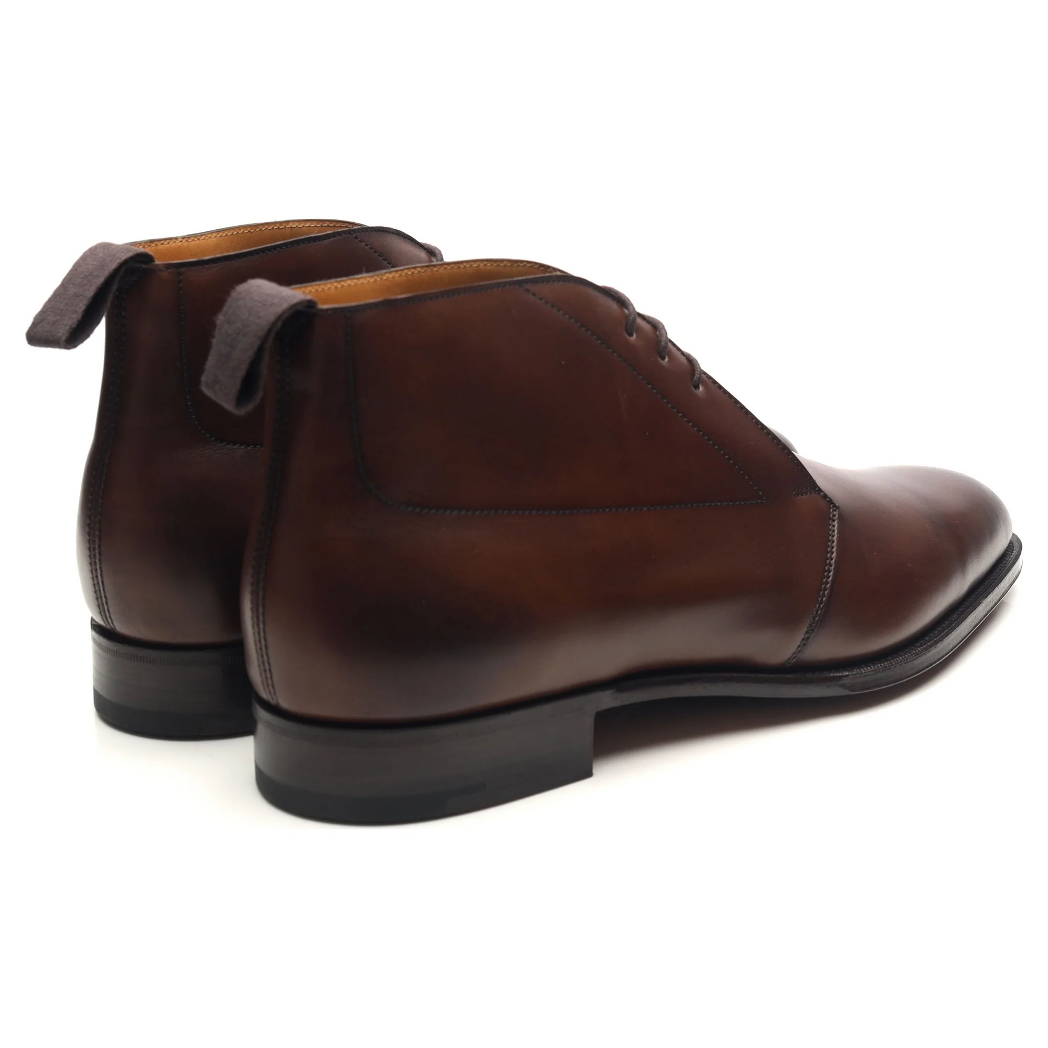 'Silverstone' Dark Brown Leather Chukka Boots UK 9 E - Image 5