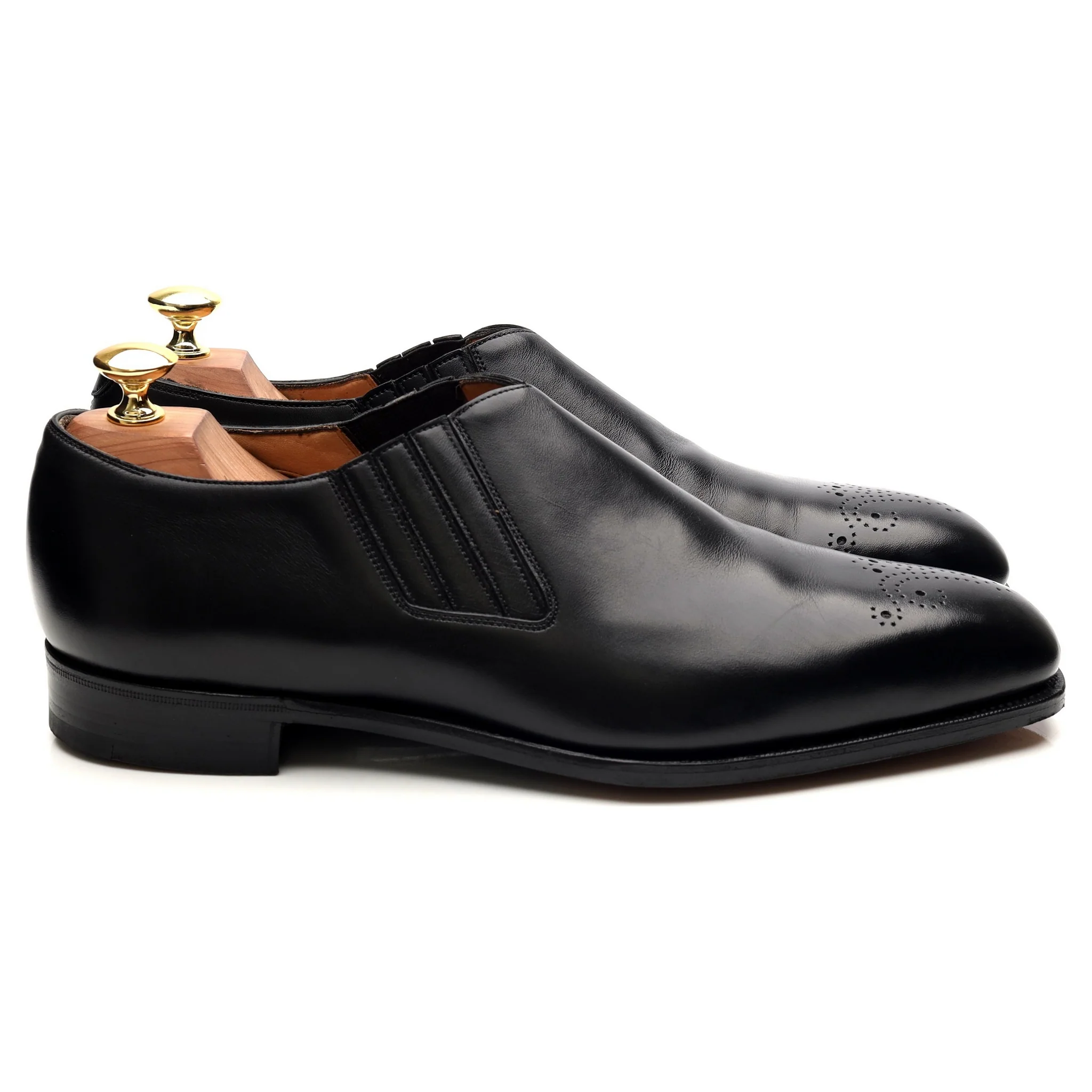 'Sulgrave' Black Leather Slip On Loafer UK 9 E - Image 6