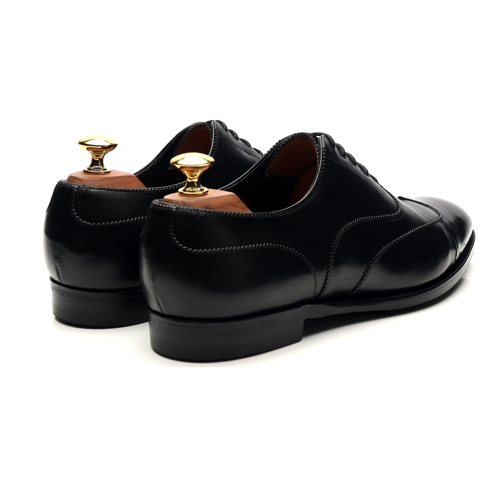 'Beaulieu' Black Leather Oxford UK 7 E - Image 6
