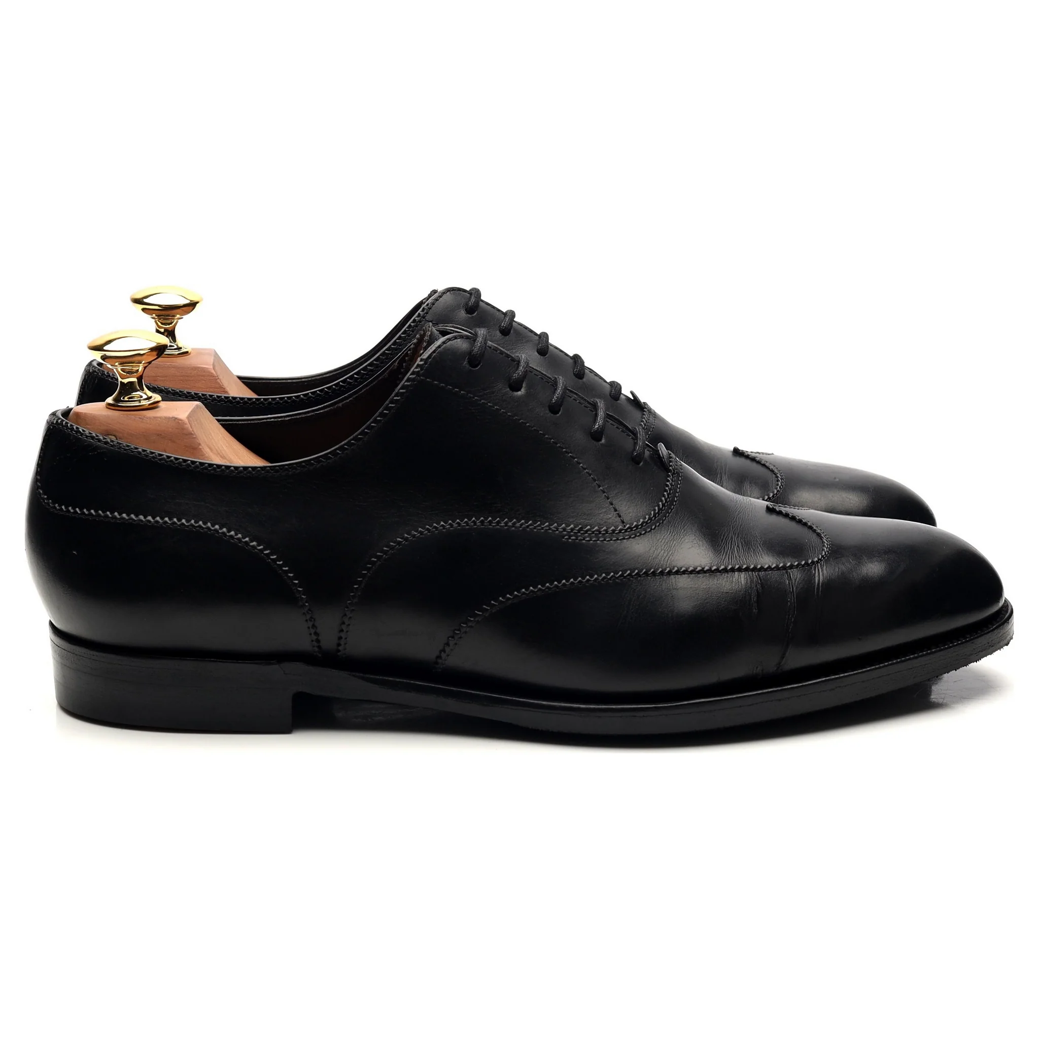 'Beaulieu' Black Leather Oxford UK 7 E - Image 7