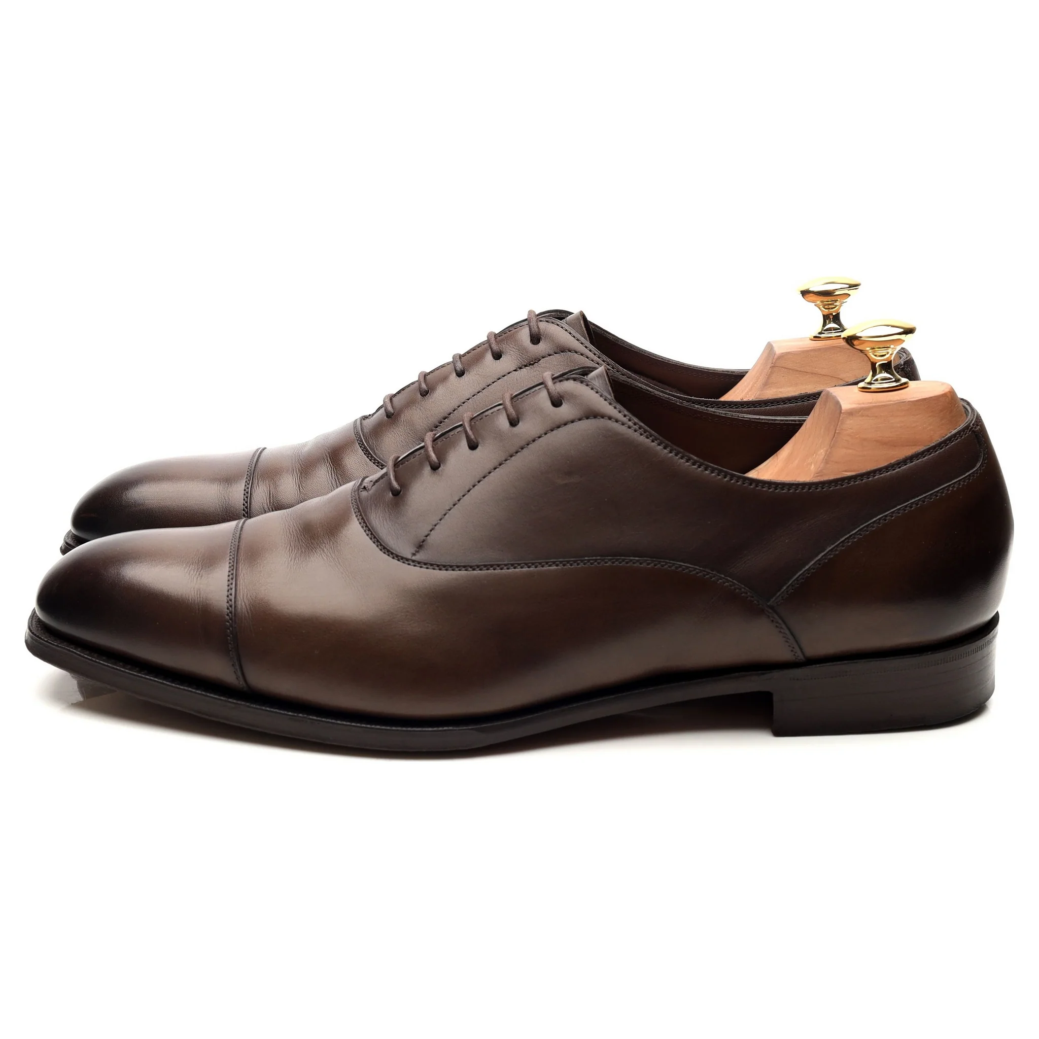 Dark Brown Leather Oxford UK 10 E - Image 2