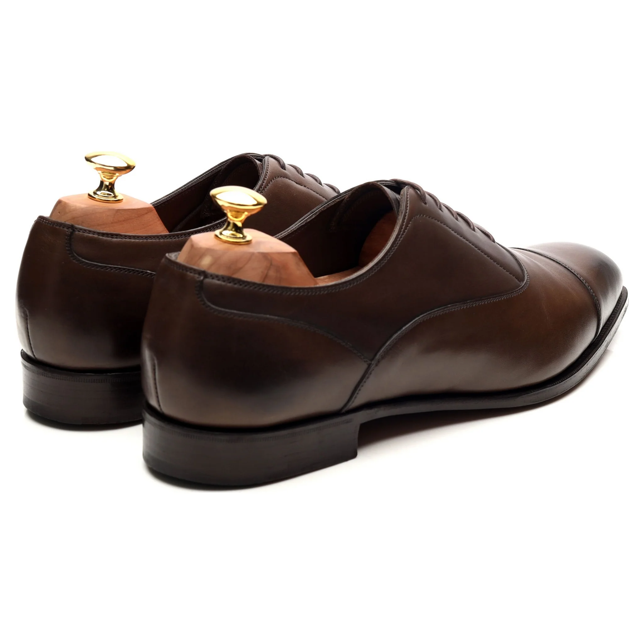 Dark Brown Leather Oxford UK 10 E - Image 5