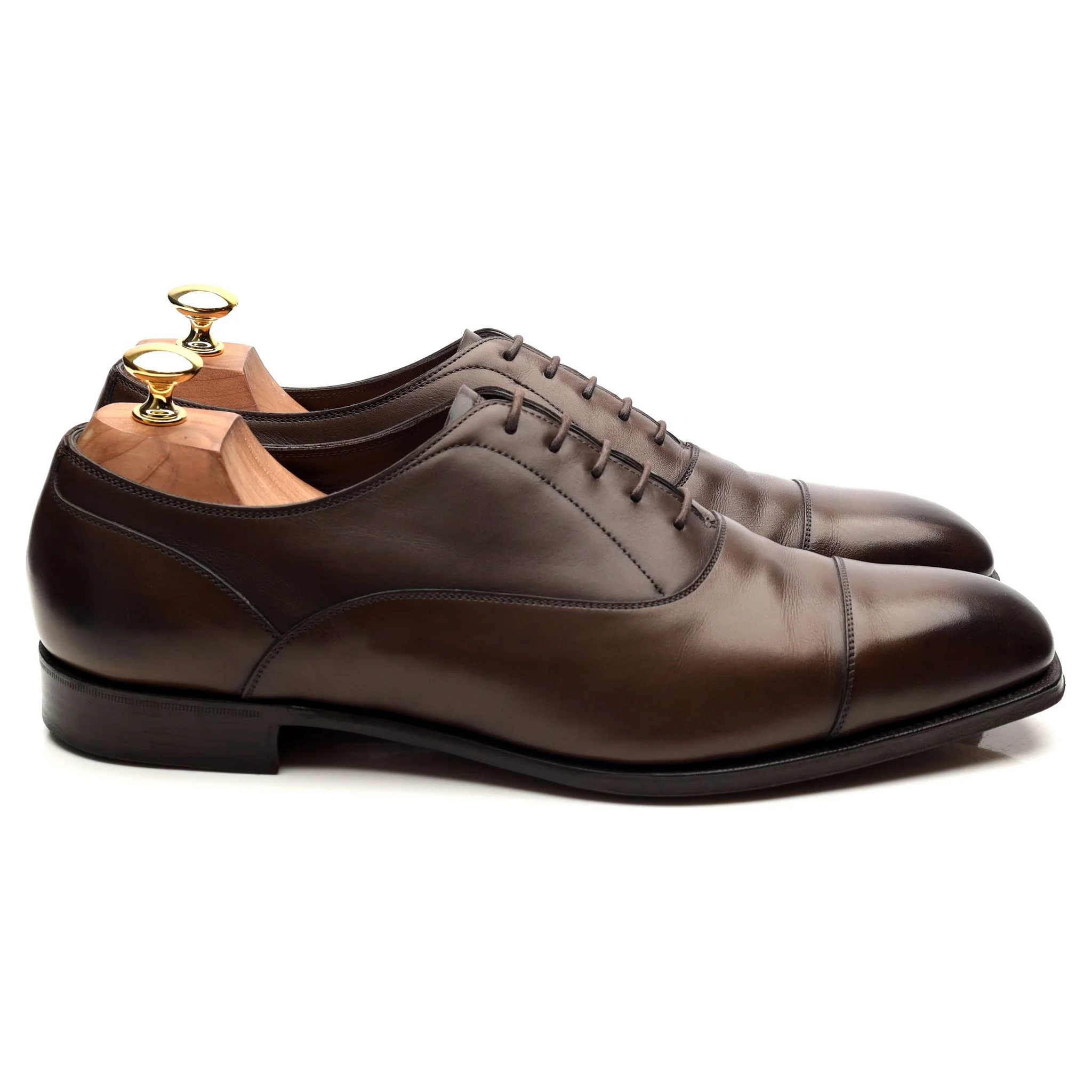Dark Brown Leather Oxford UK 10 E - Image 6