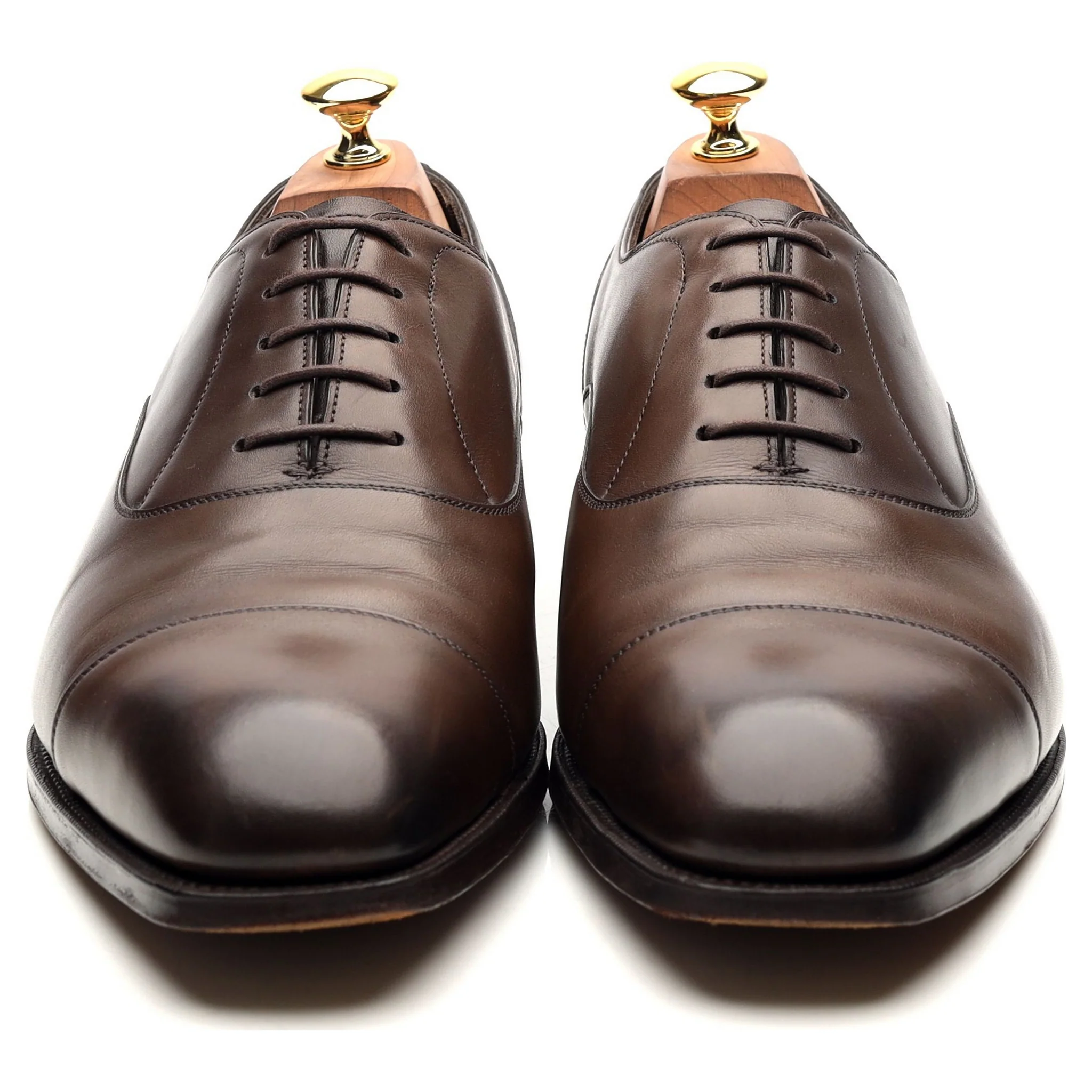 Dark Brown Leather Oxford UK 10 E - Image 8