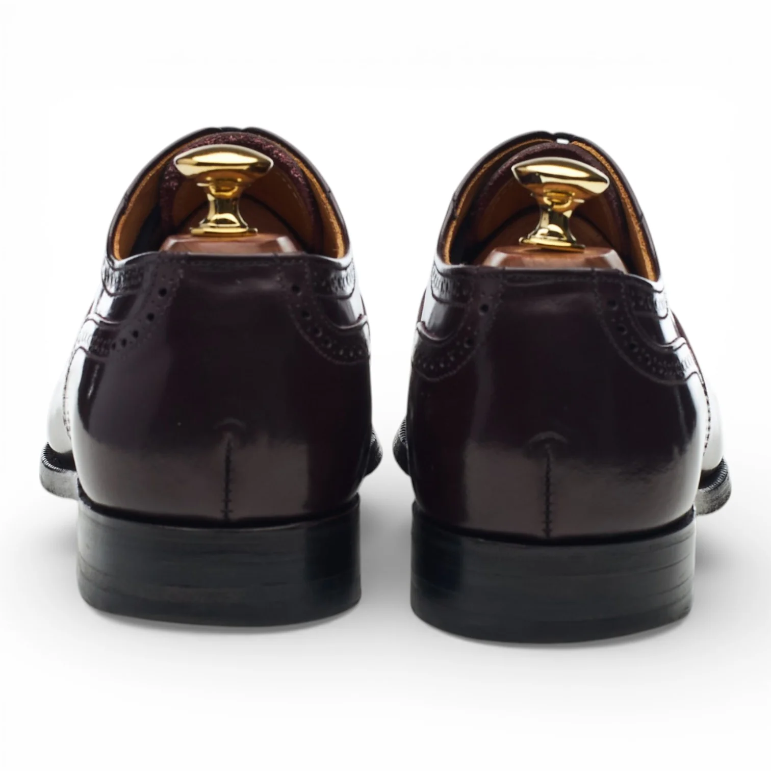 'Elgin' Burgundy Leather Oxford Semi Brogues UK 6 FX - Image 4