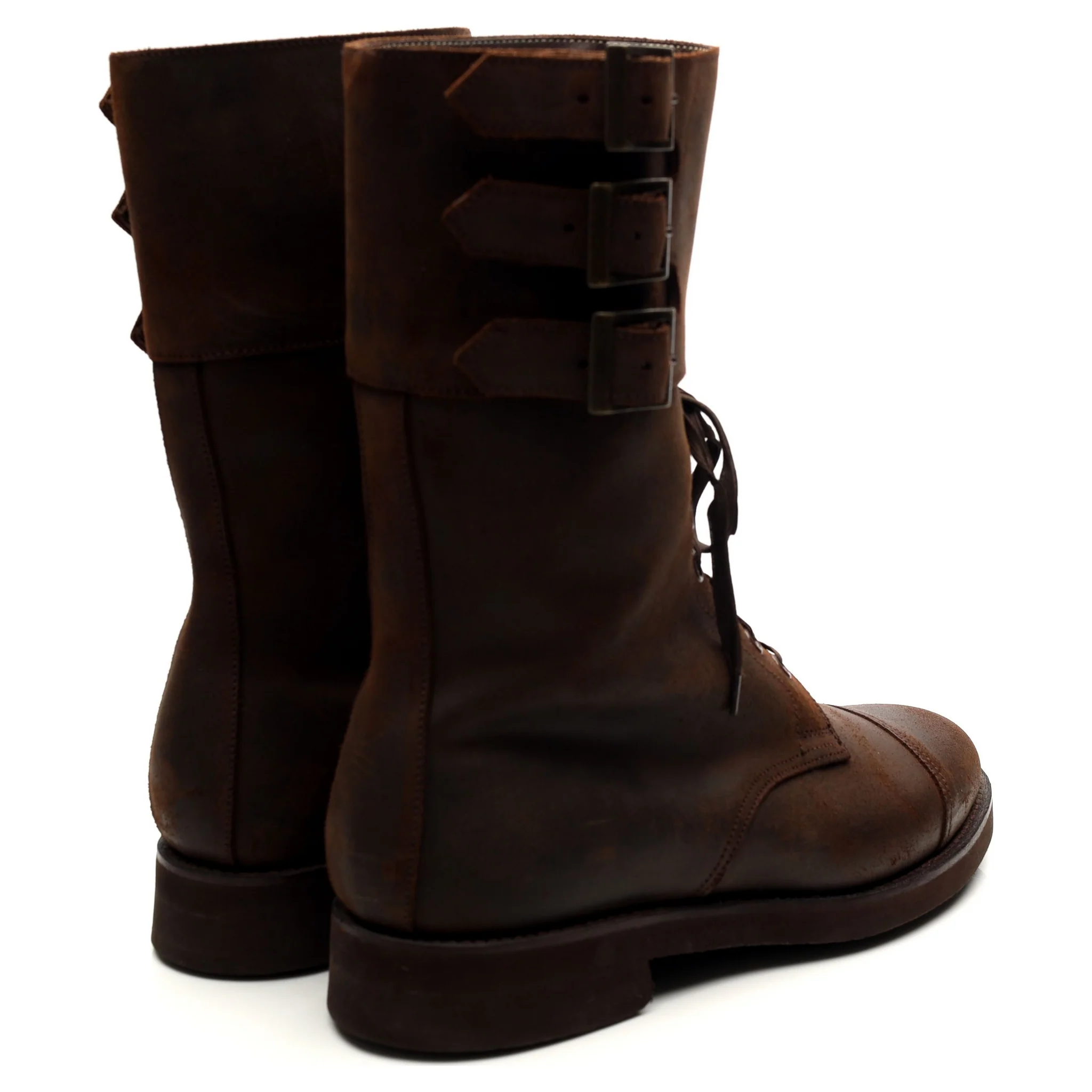 Women's 'Ella' Dark Brown Rough Out Suede Biker Boots UK 6 C - Image 5
