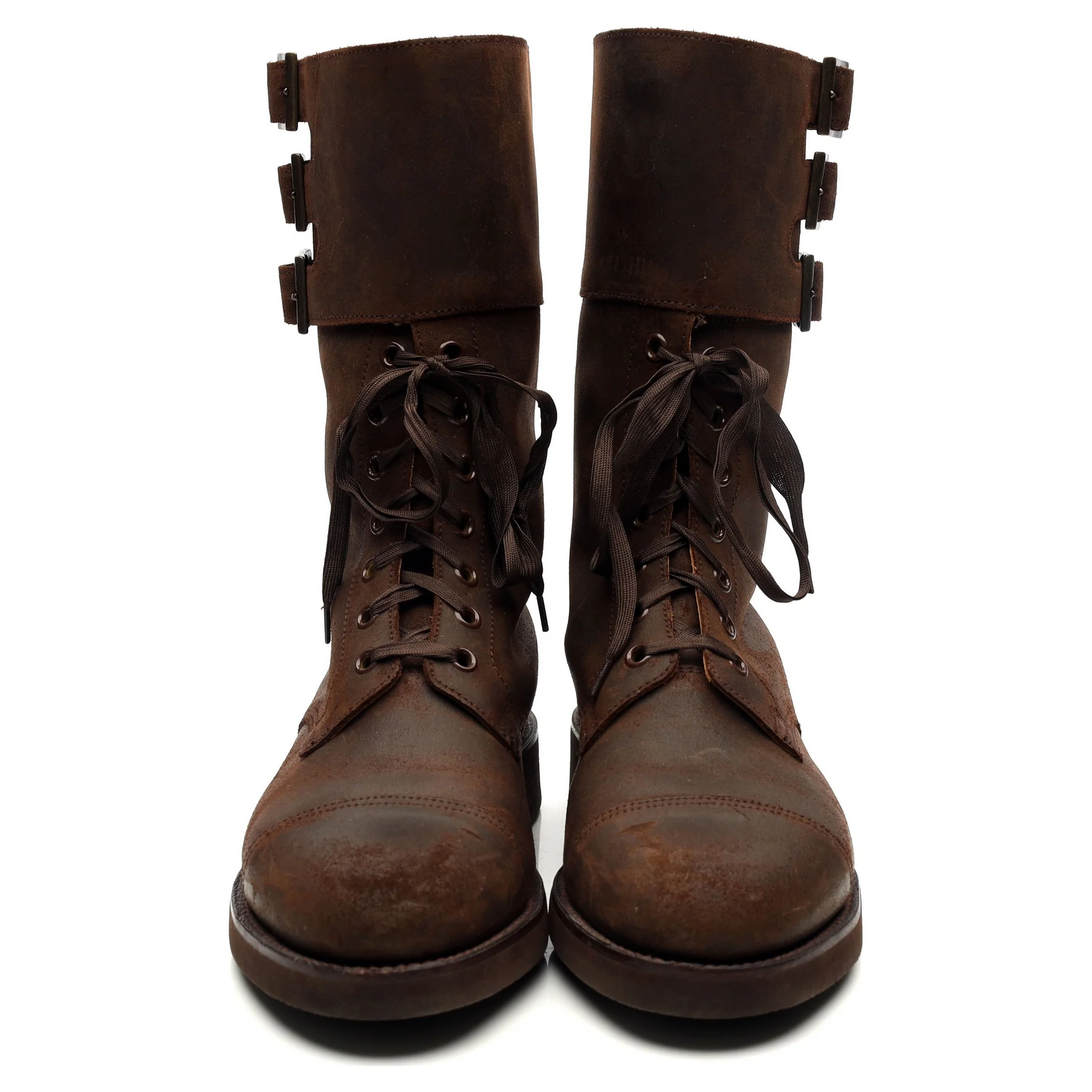 Women's 'Ella' Dark Brown Rough Out Suede Biker Boots UK 6 C - Image 8