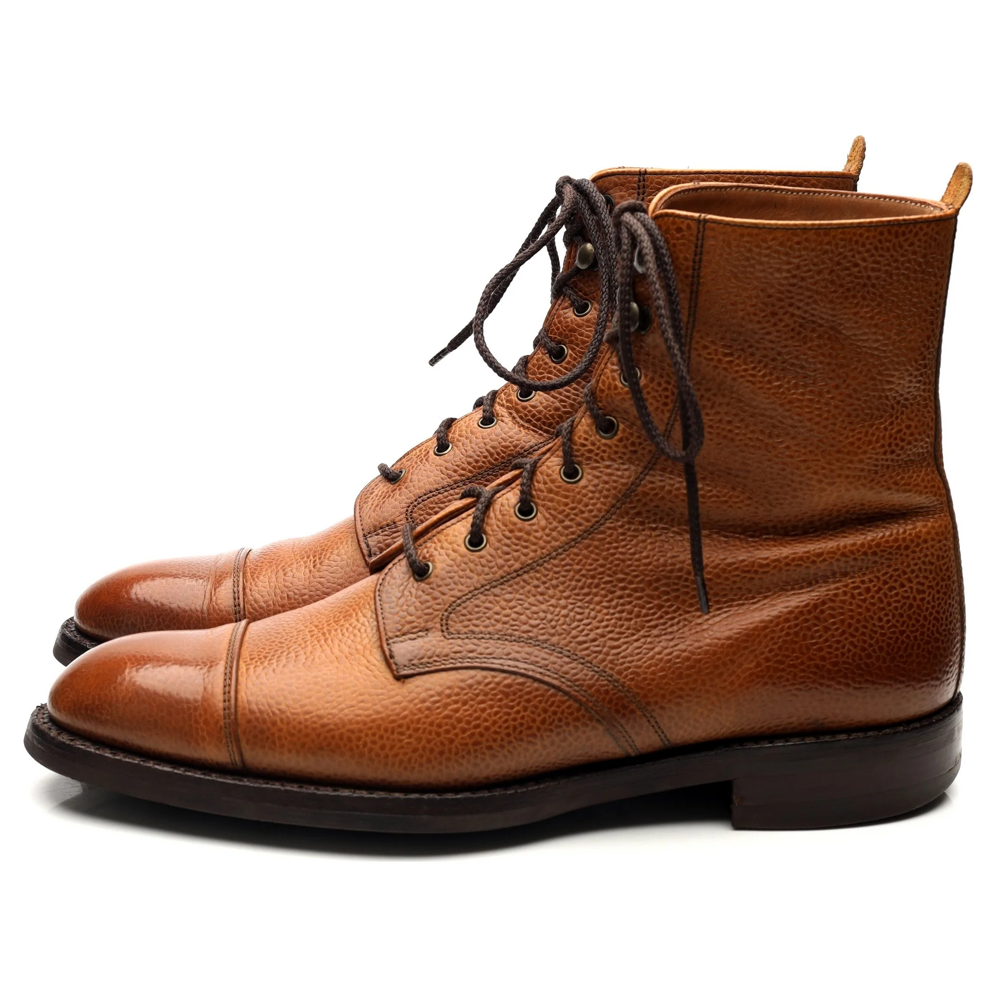 'Elliot' Tan Brown Leather Boots UK 8 F - Image 2