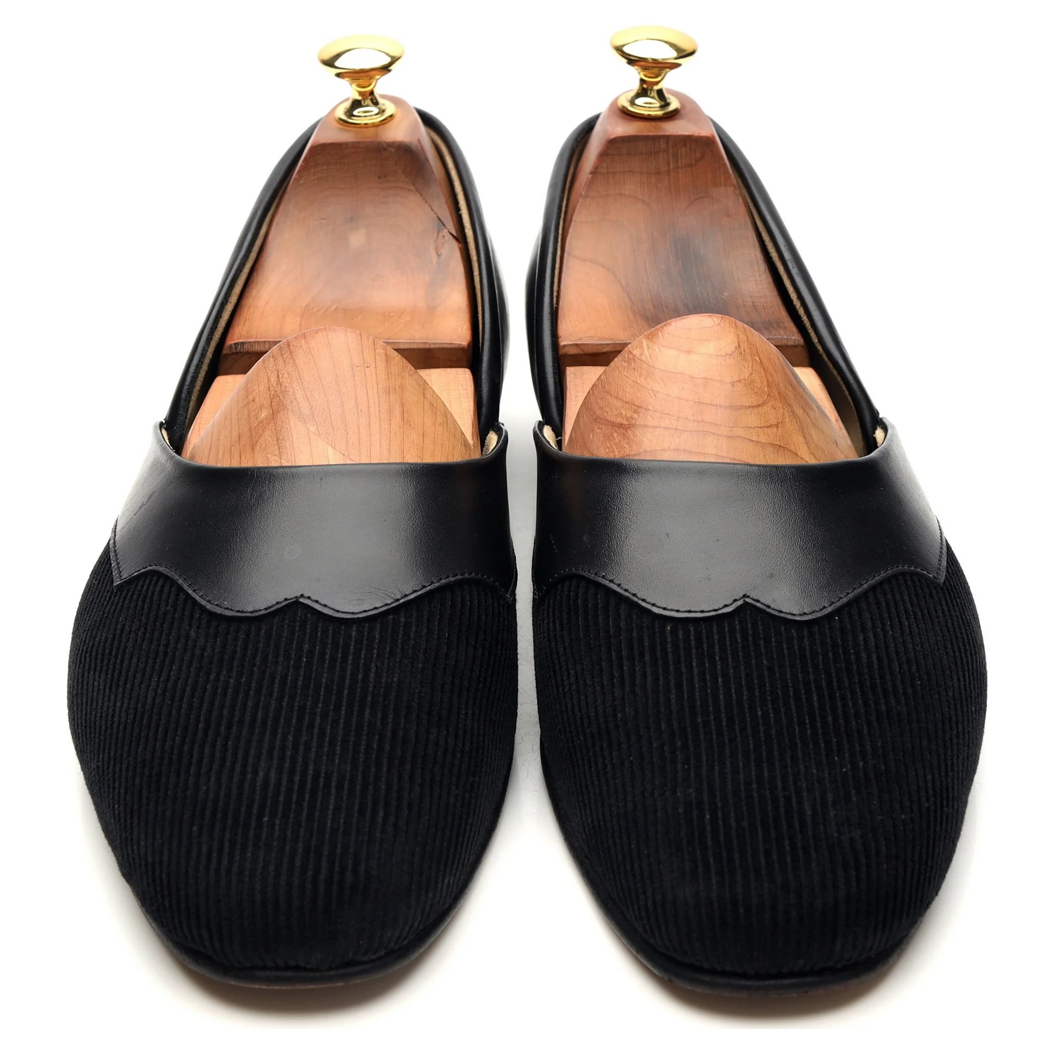 'Eton' Black Leather Cord Slippers UK 9.5 - Image 2