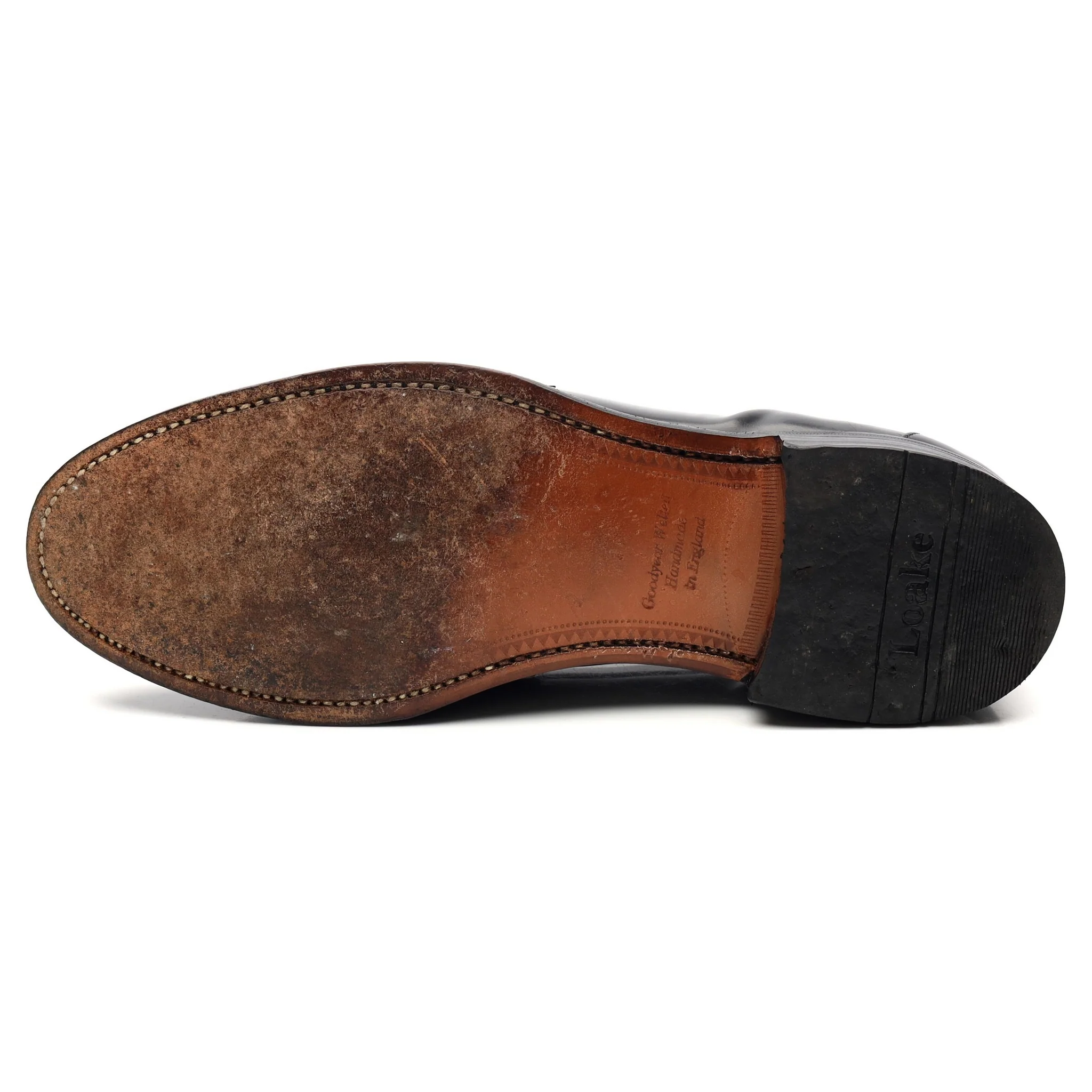 'Eton' Black Leather Loafers UK 10 F - Image 10