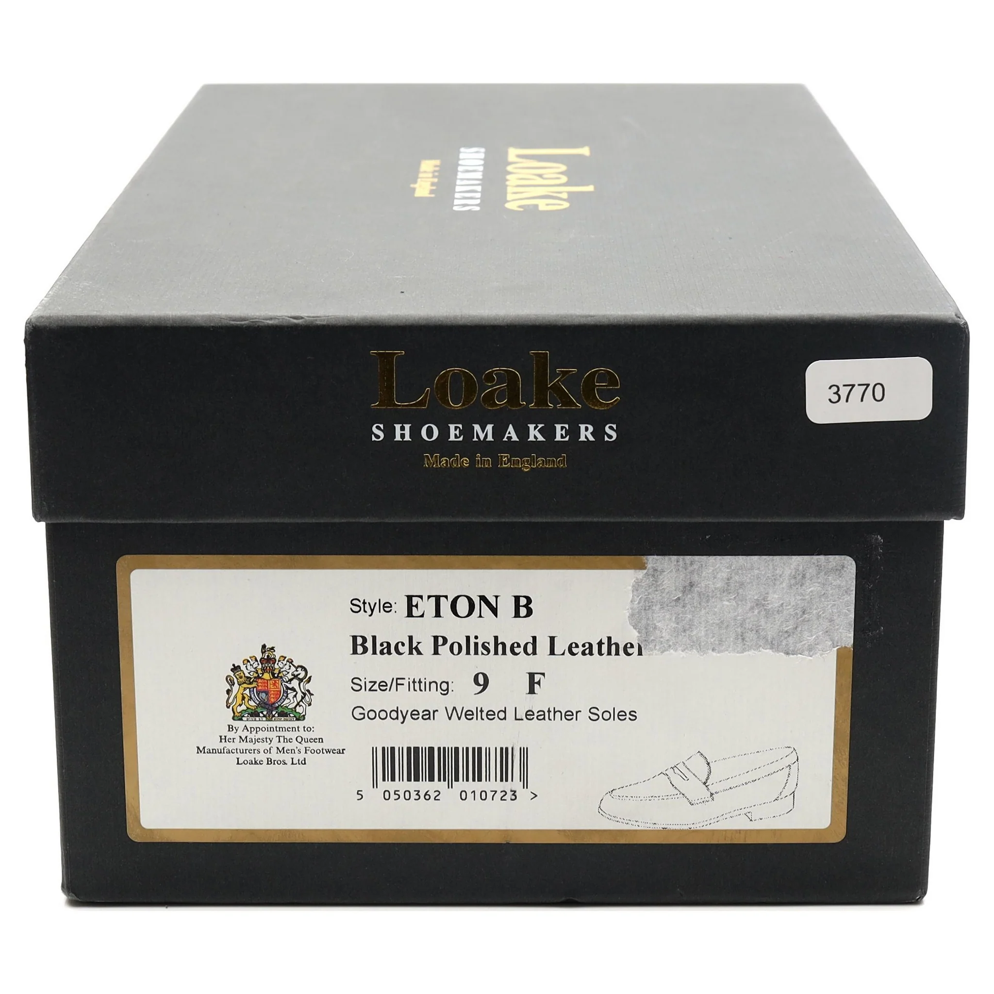 'Eton' Black Leather Loafers UK 9 F - Image 14