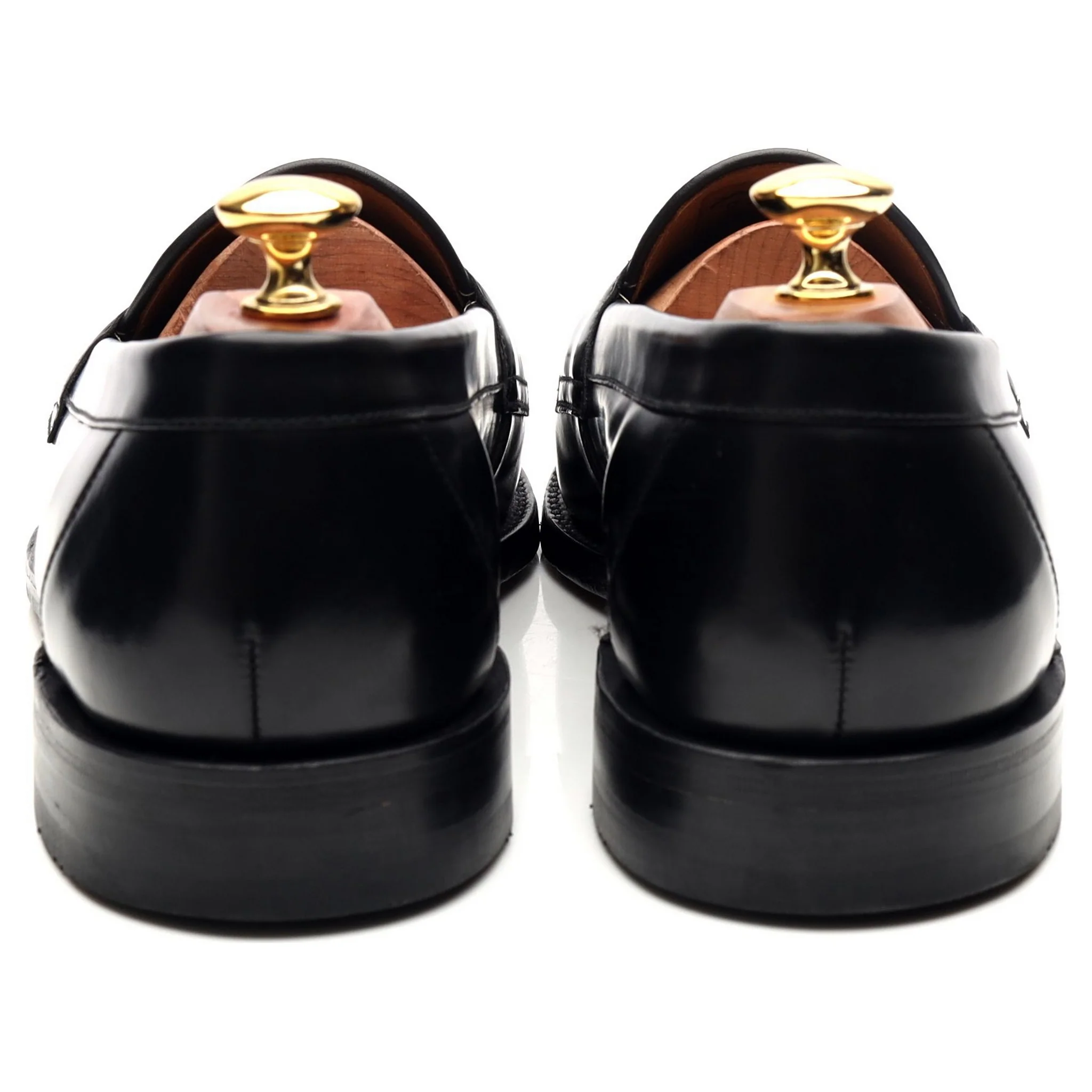 'Eton' Black Leather Loafers UK 9 F - Image 4