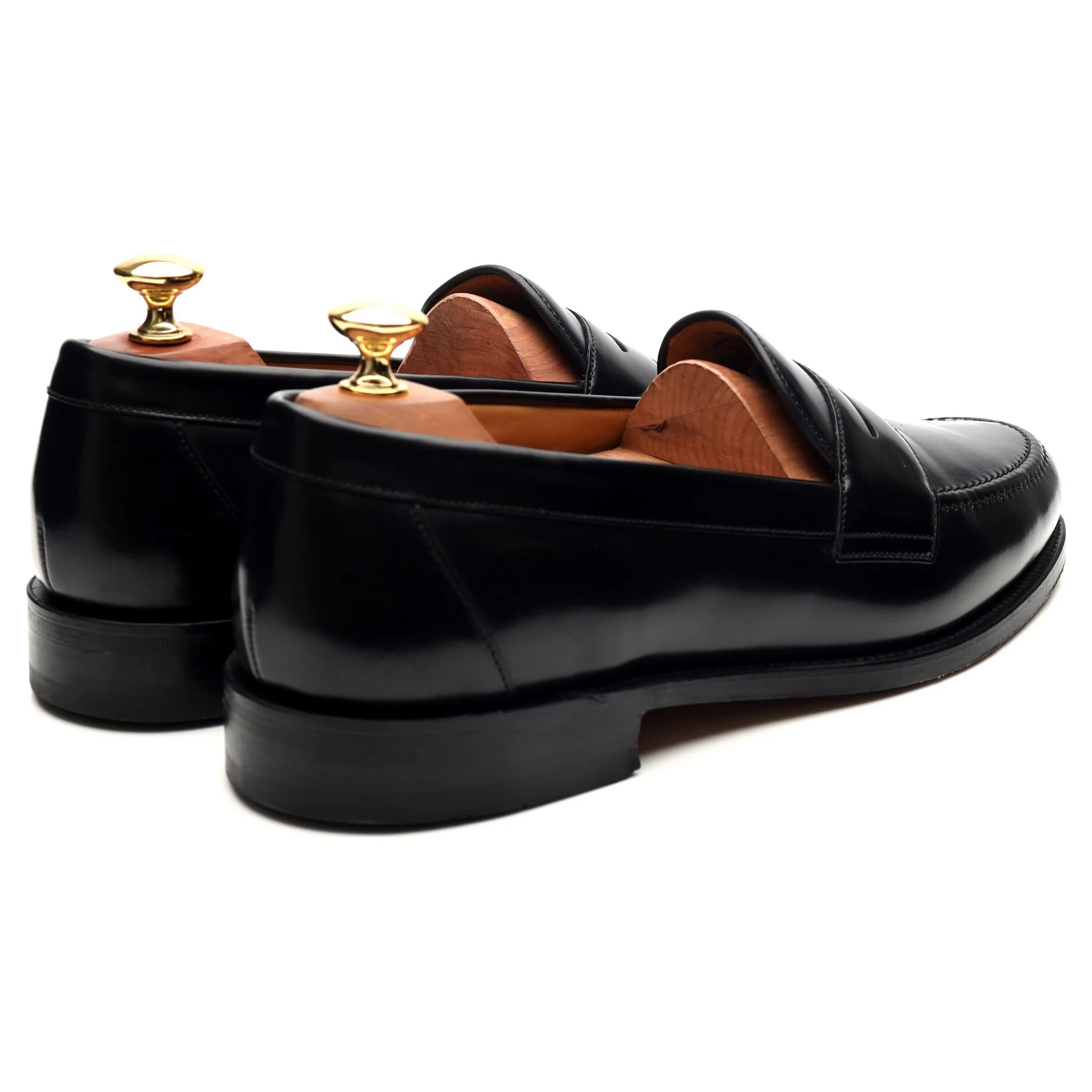 'Eton' Black Leather Loafers UK 9 F - Image 5