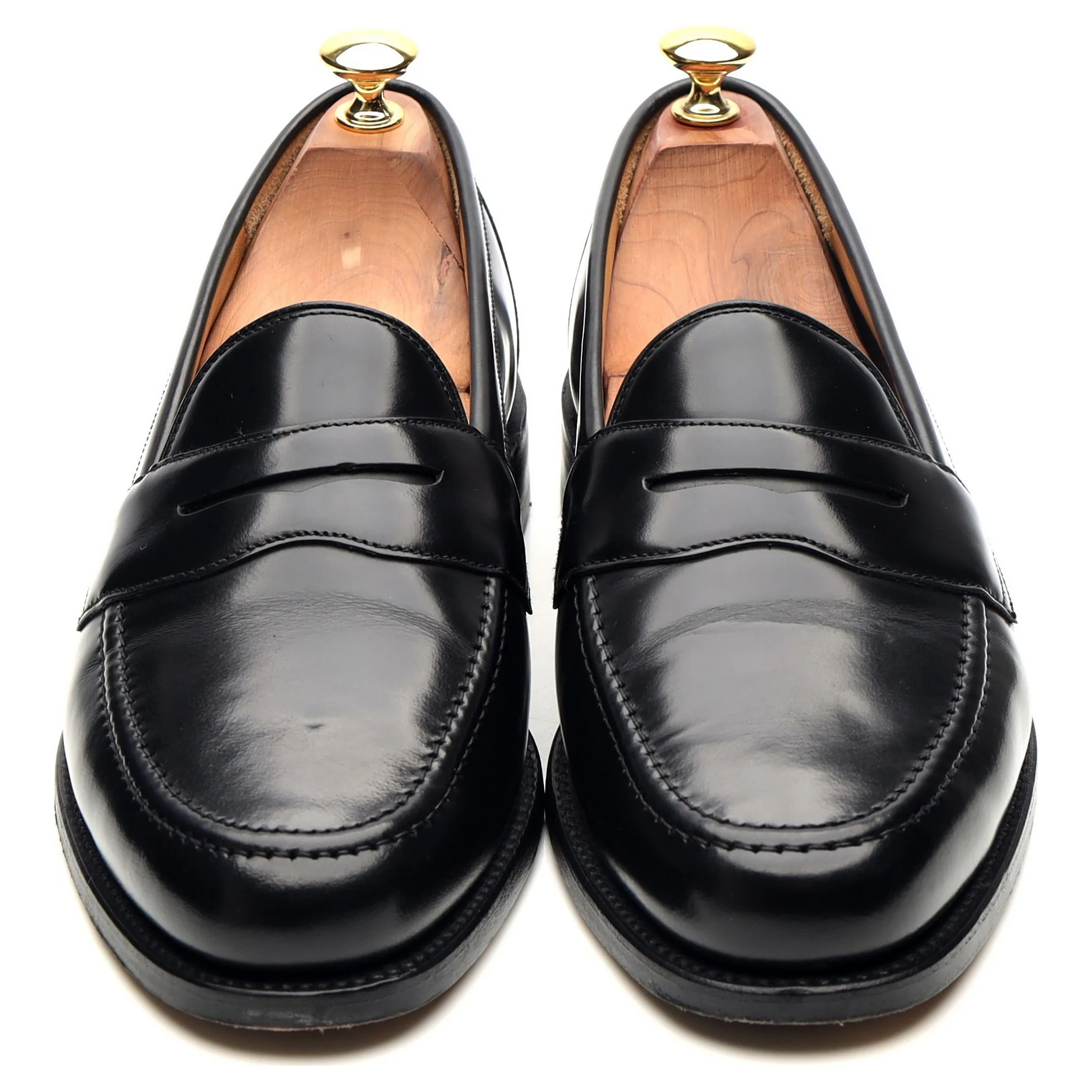 'Eton' Black Leather Loafers UK 9 F - Image 9