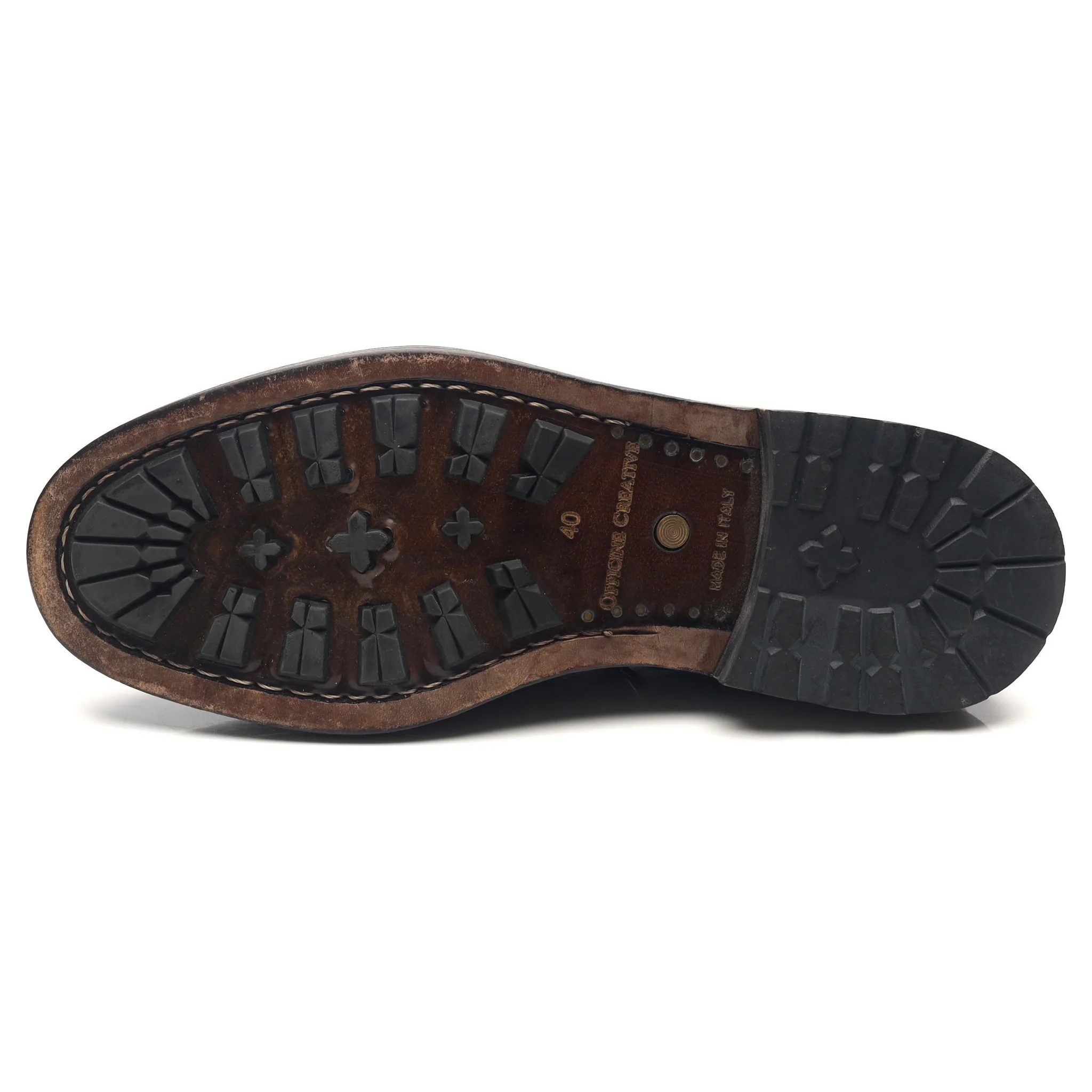 Dark Brown Leather Split Toe Derby UK 6 EU 40 - Image 10