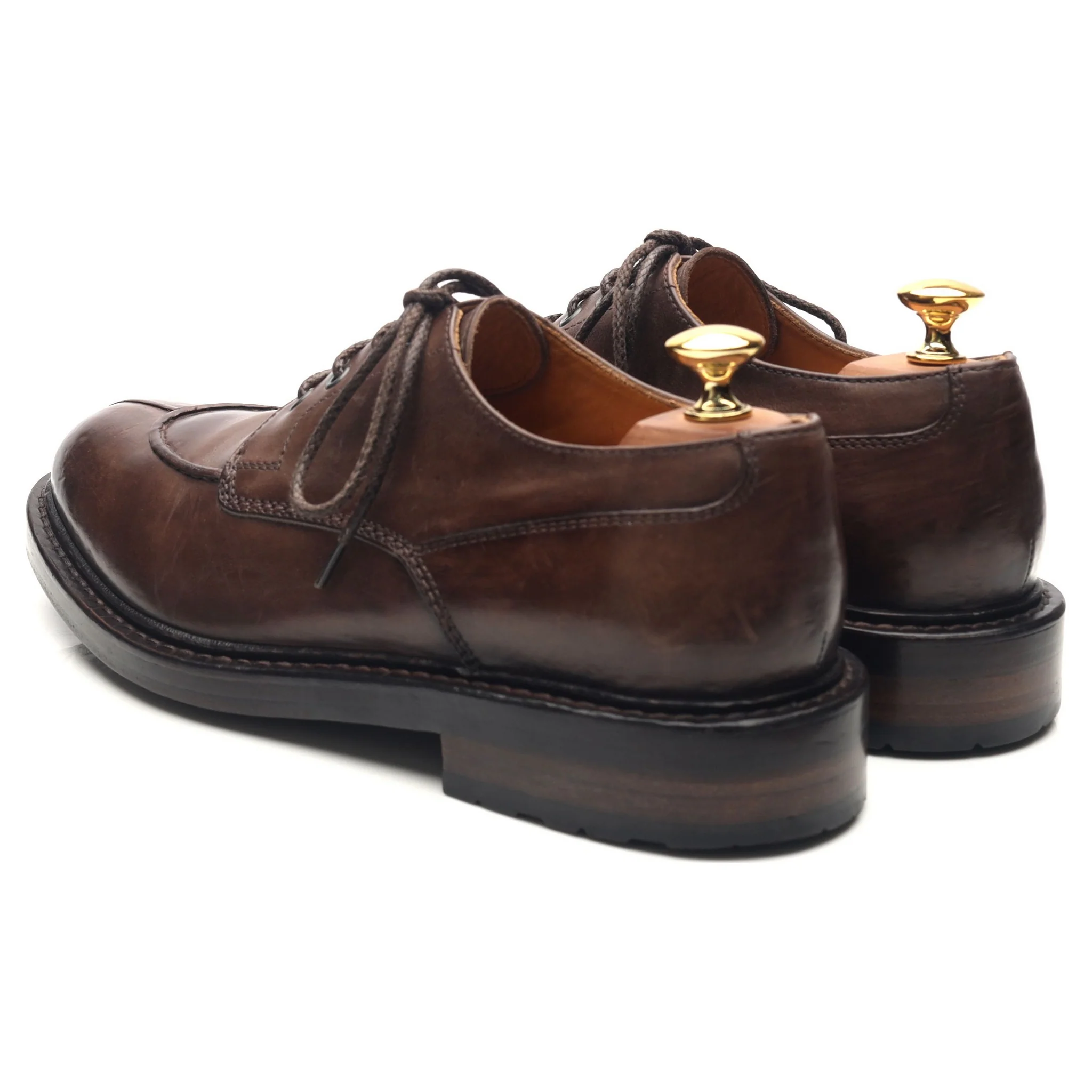Dark Brown Leather Split Toe Derby UK 6 EU 40 - Image 3