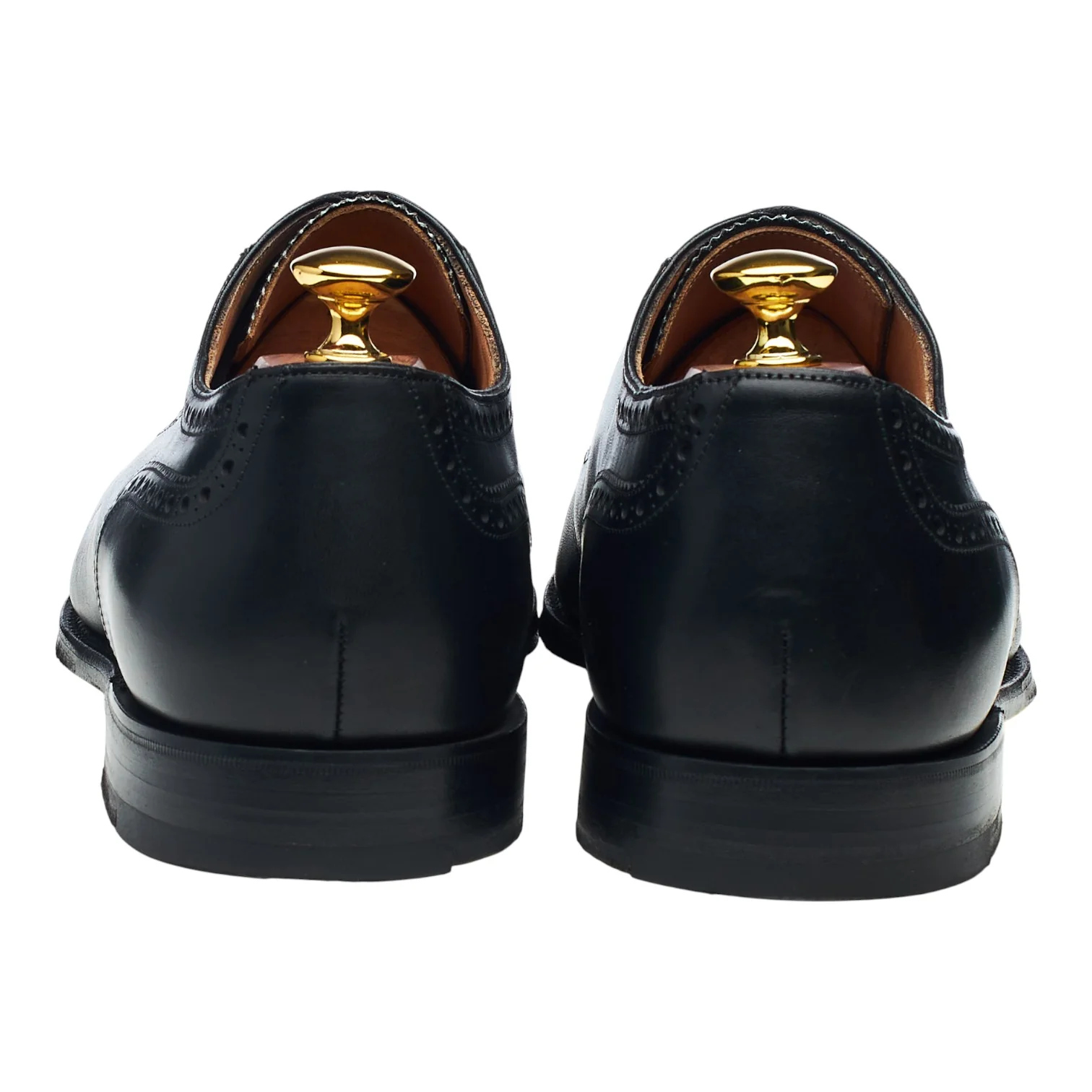 'Fenchurch' Black Leather Oxford Semi Brogues UK 11 F - Image 4