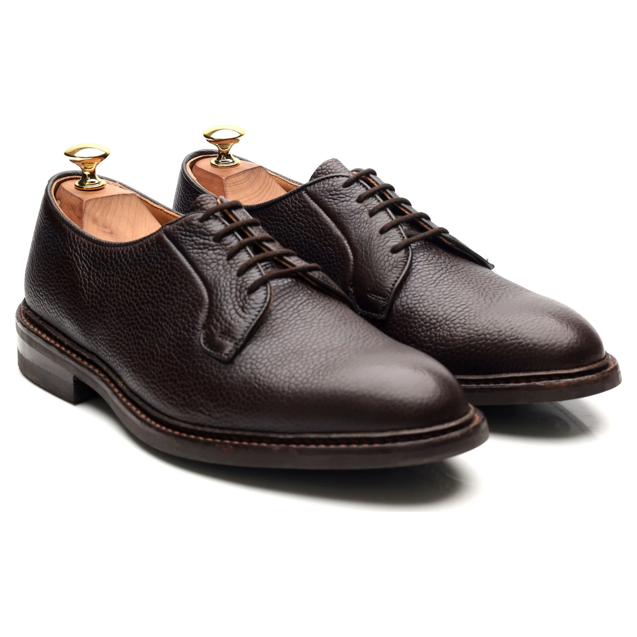 'Fenwick' Dark Brown Leather Derby UK 7 - Image 7