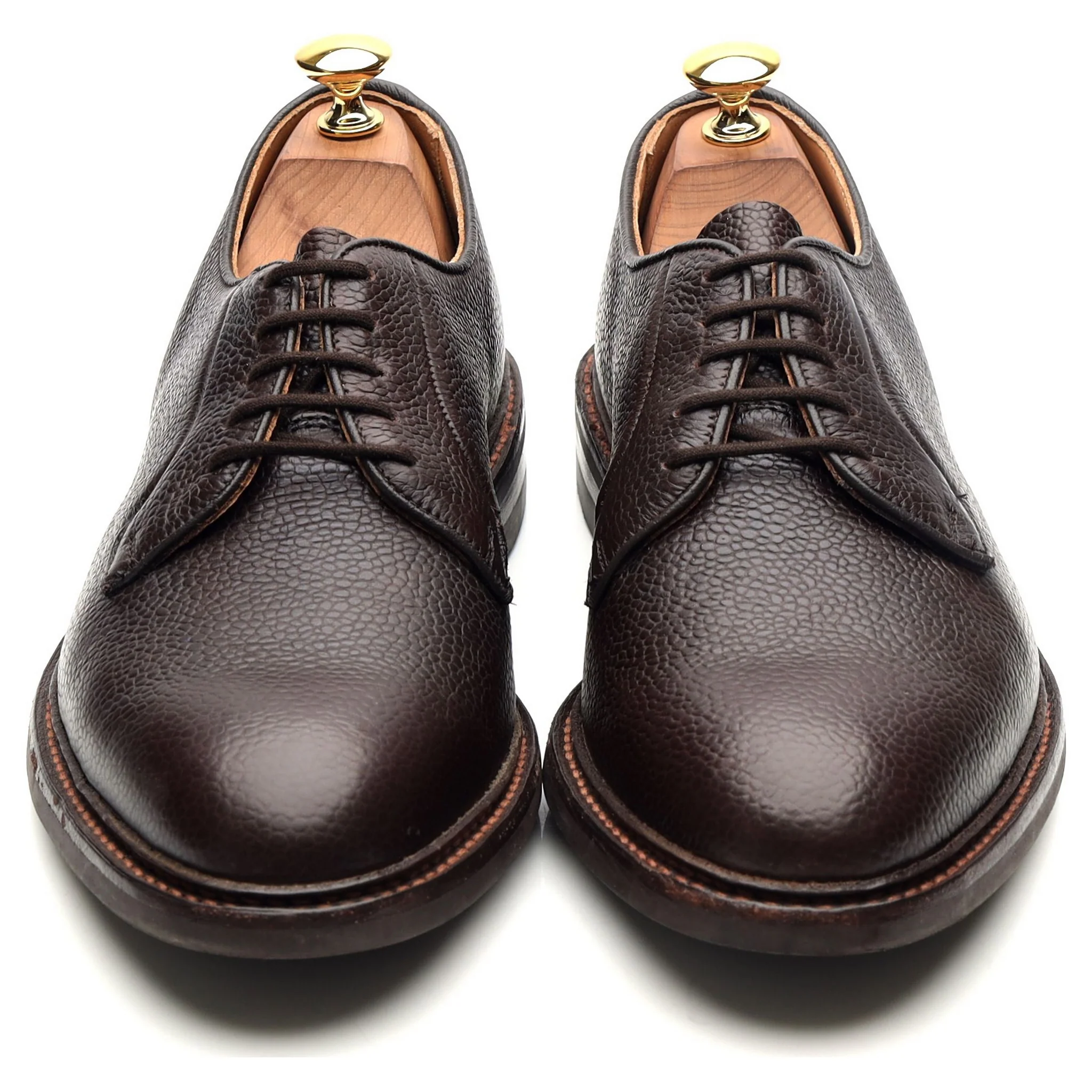 'Fenwick' Dark Brown Leather Derby UK 7 - Image 9