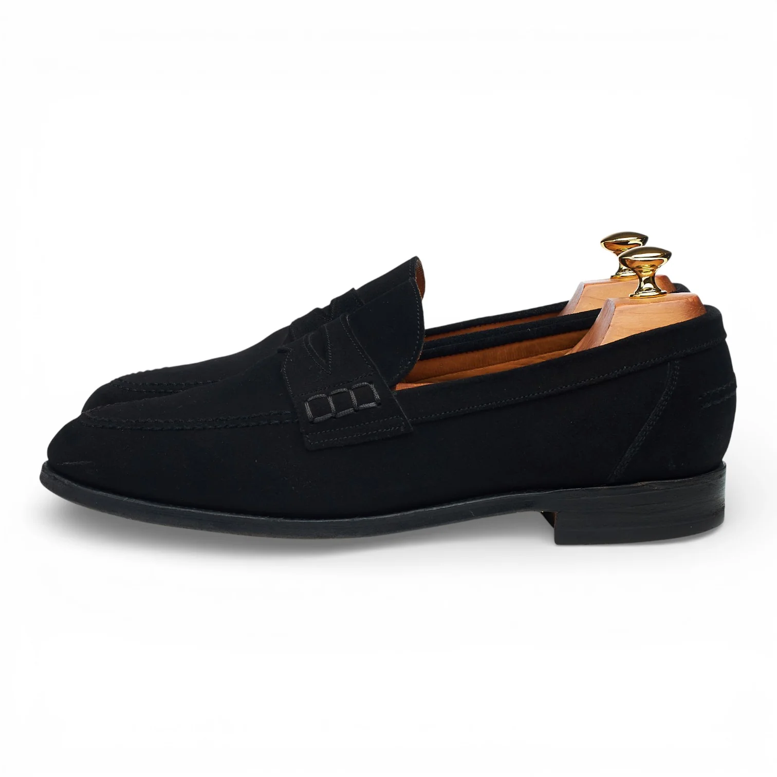 'Finsbury' Black Suede Loafers UK 10 EX - Image 3