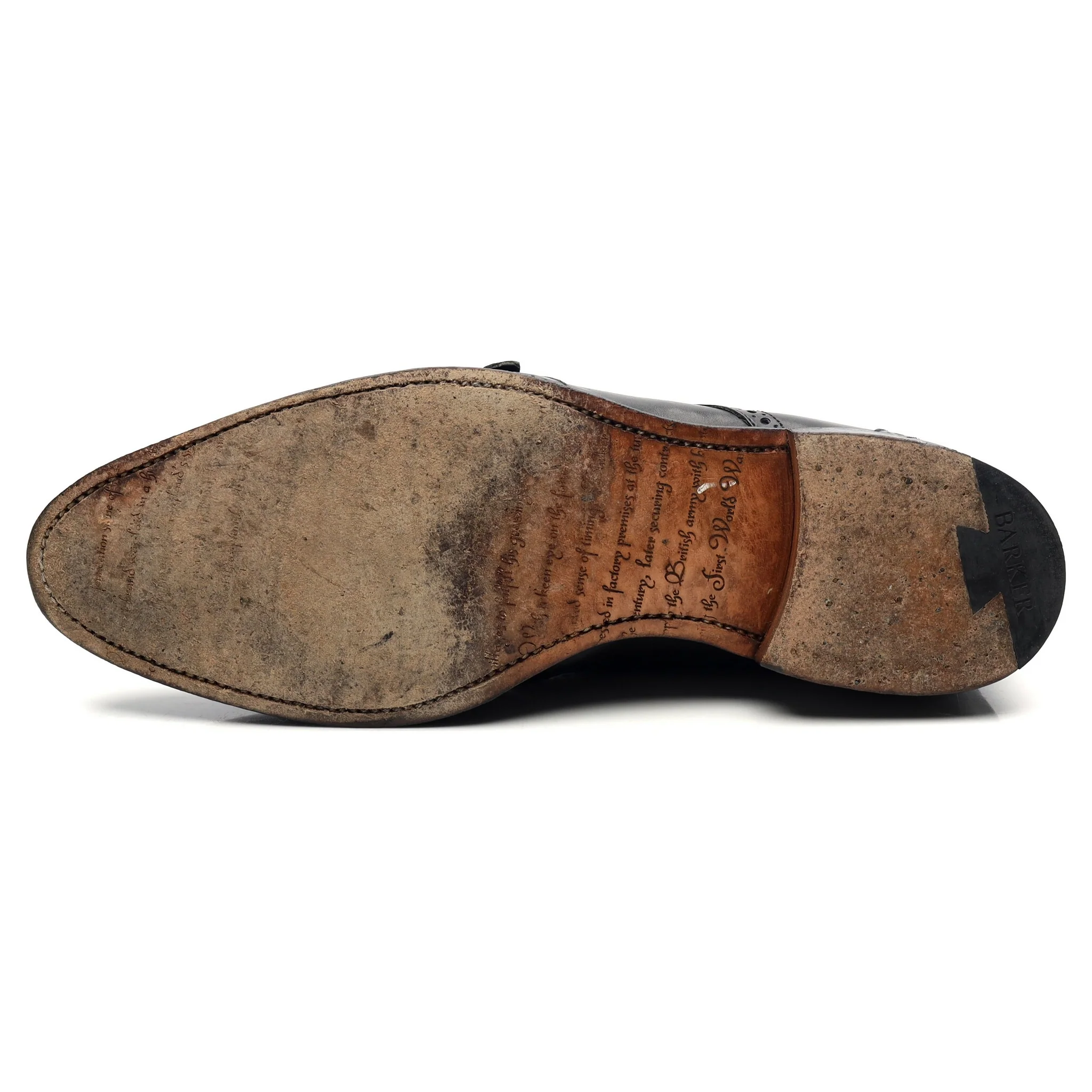 'Fleet' Black Leather Double Monk Strap UK 10.5 F - Image 10