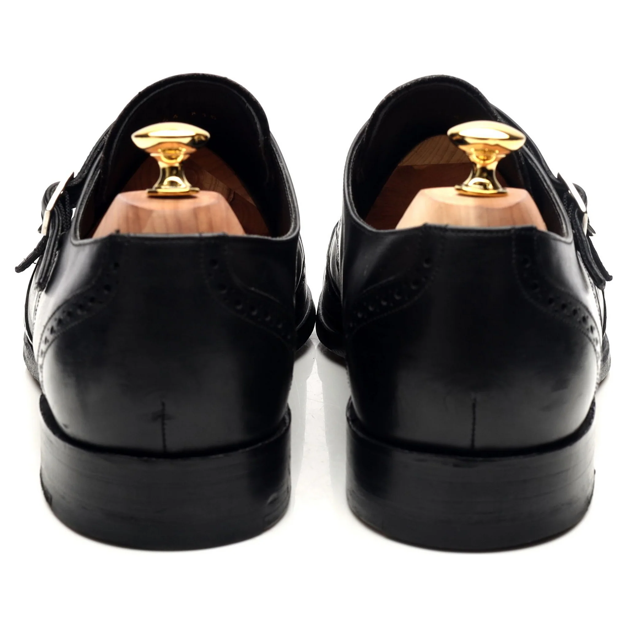 'Fleet' Black Leather Double Monk Strap UK 10.5 F - Image 4