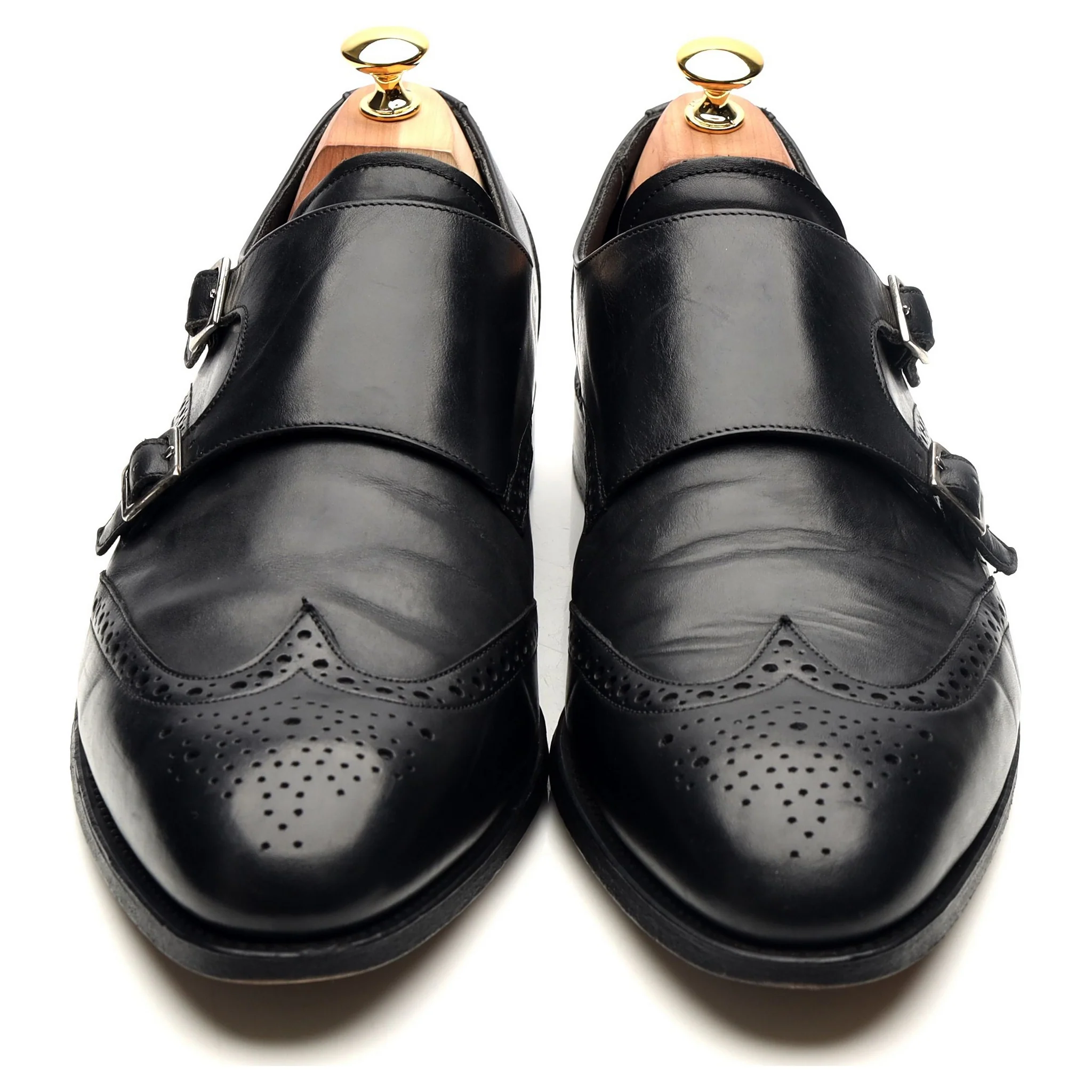 'Fleet' Black Leather Double Monk Strap UK 10.5 F - Image 9