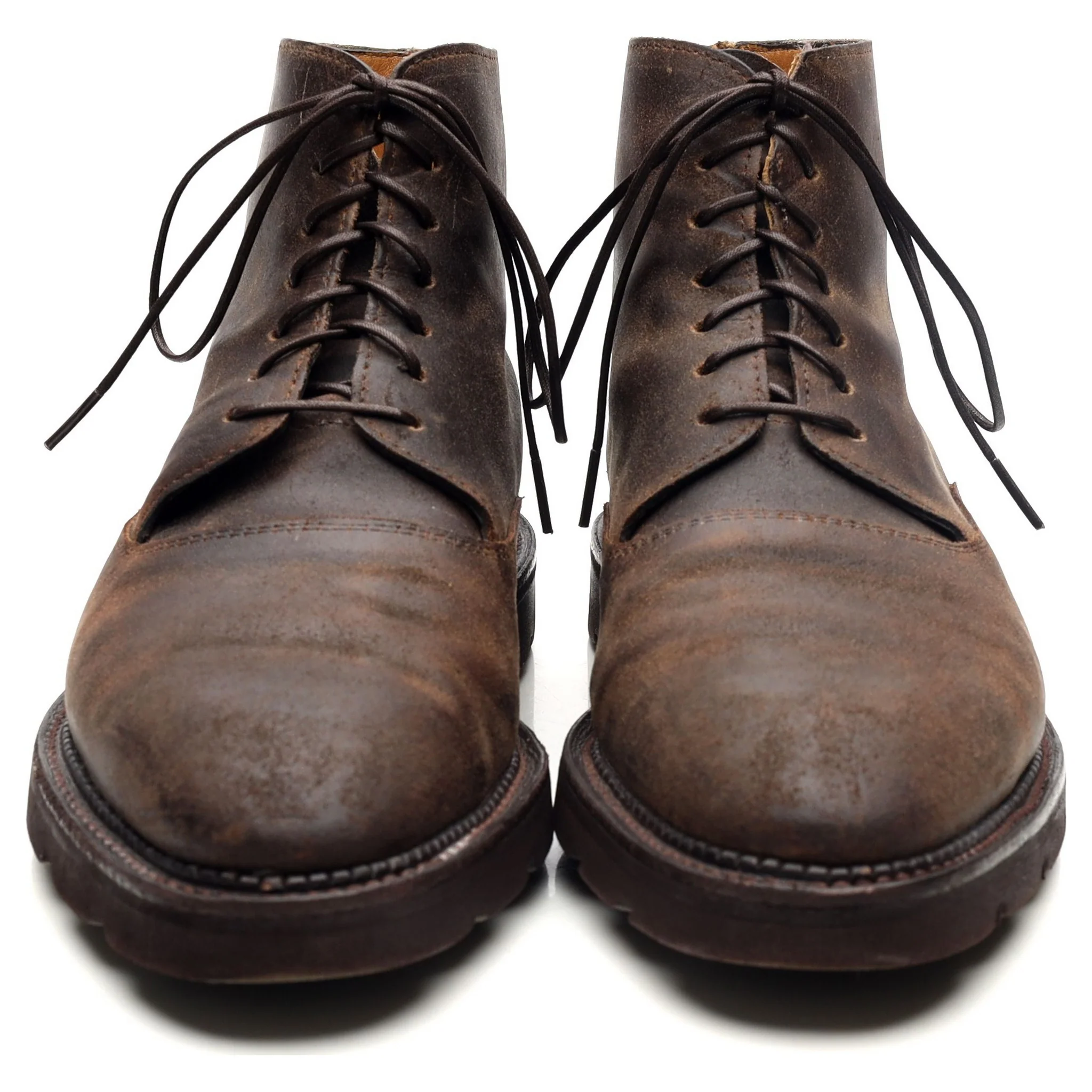 'Forge' Dark Brown Waxed Suede Boots UK 7 E - Image 8