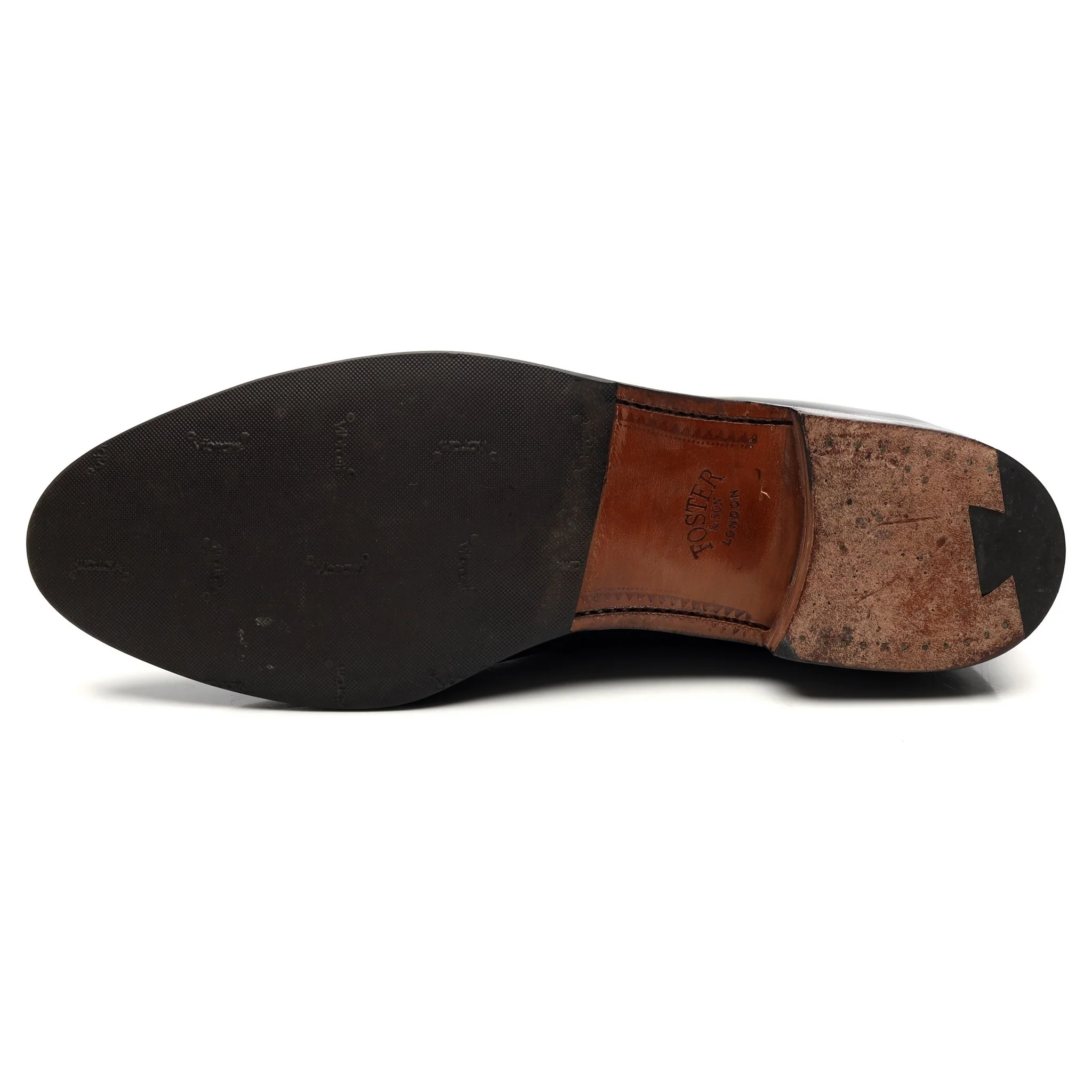 Black Leather Tassel Loafers UK 11.5 - Image 10
