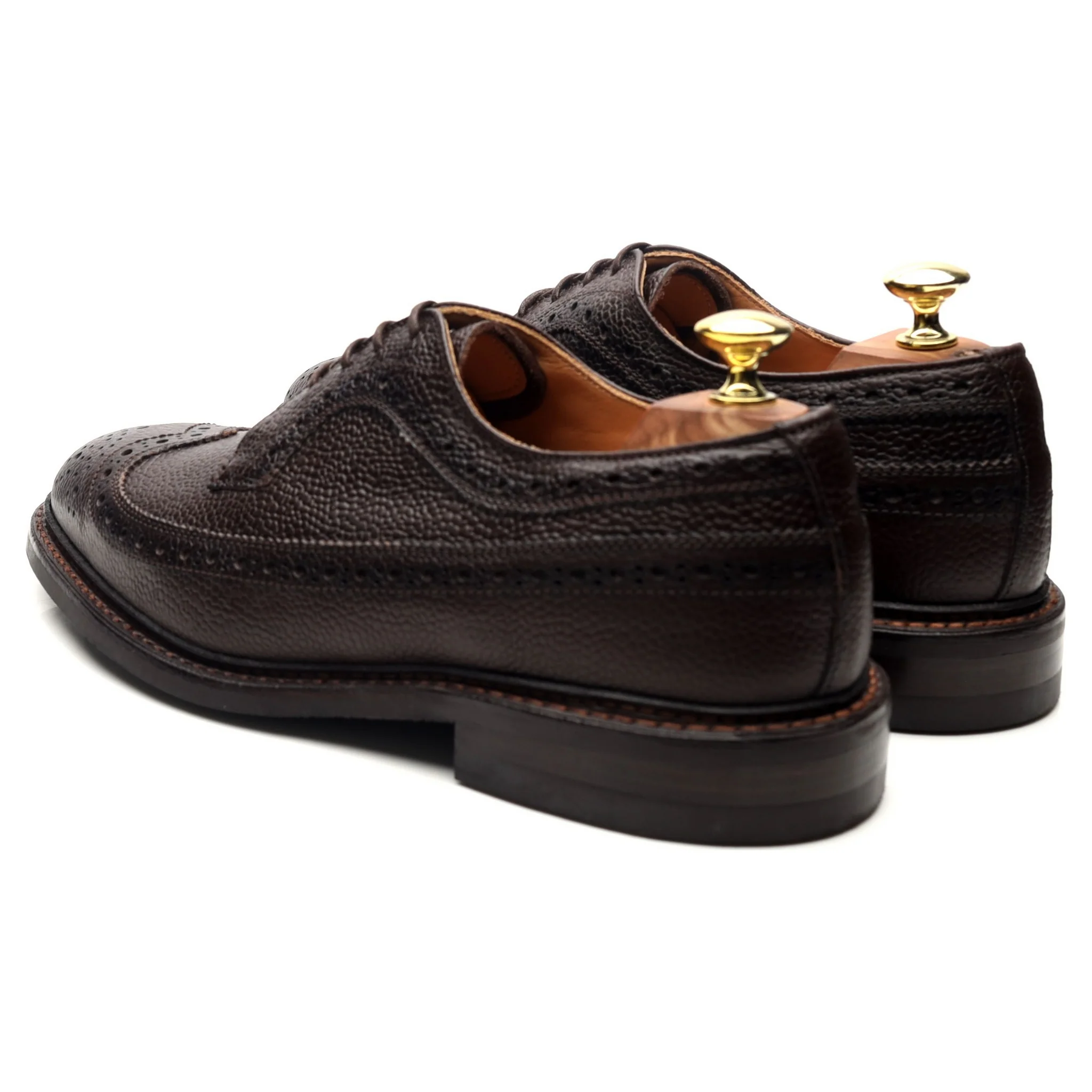 'Fulton' Dark Brown Leather Derby Brogues UK 7 - Image 3