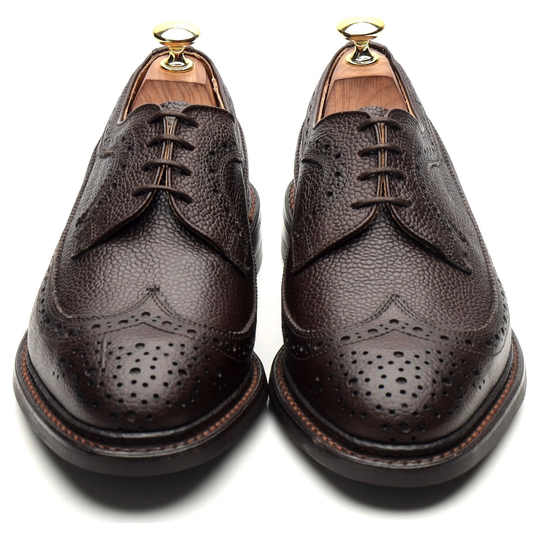 'Fulton' Dark Brown Leather Derby Brogues UK 7 - Image 9